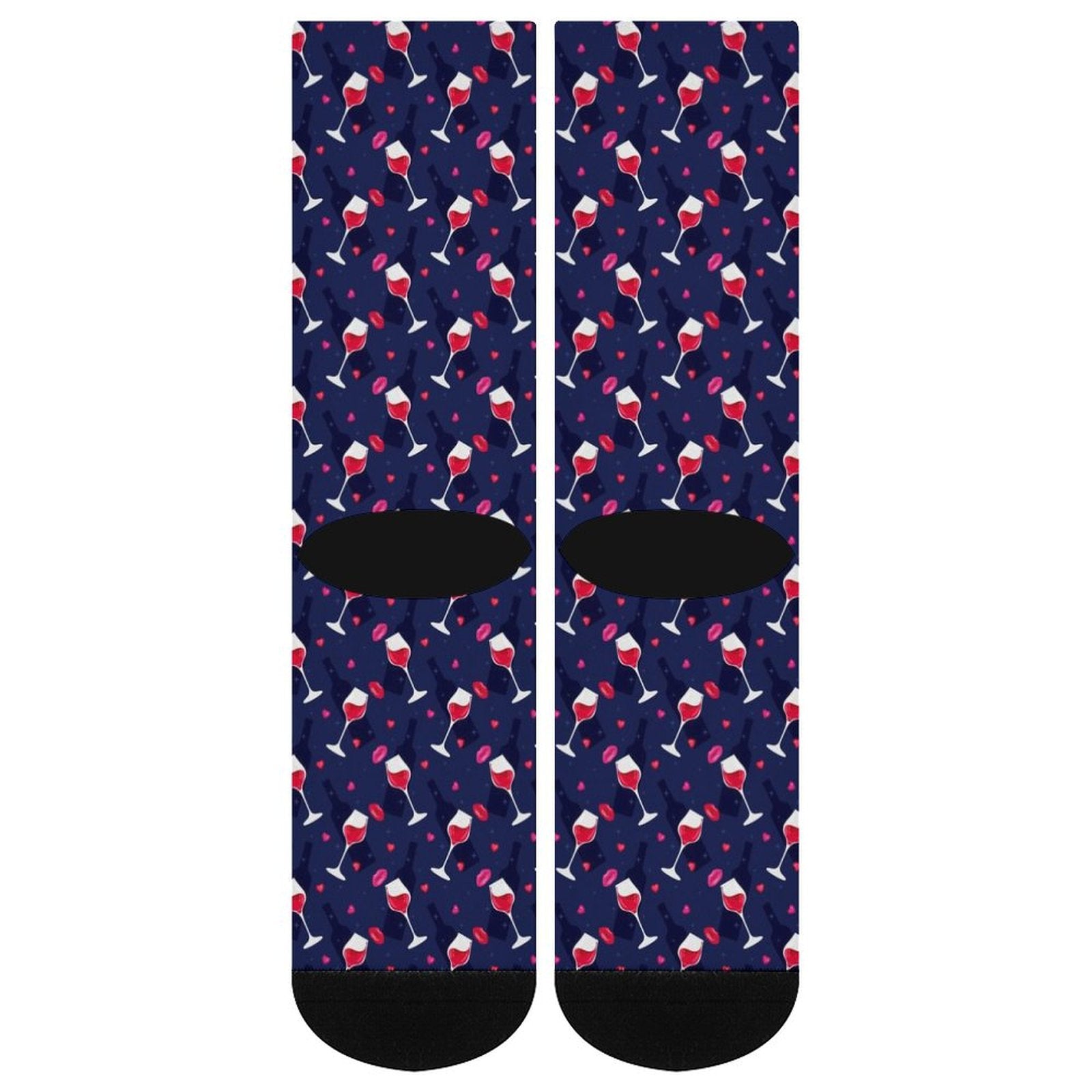 red wine Prined socks Gifts for Men Women