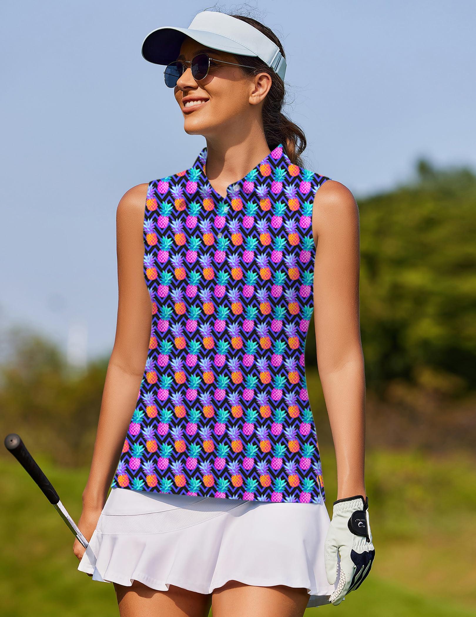 pineapple-Women's golf Sleeveless shirt