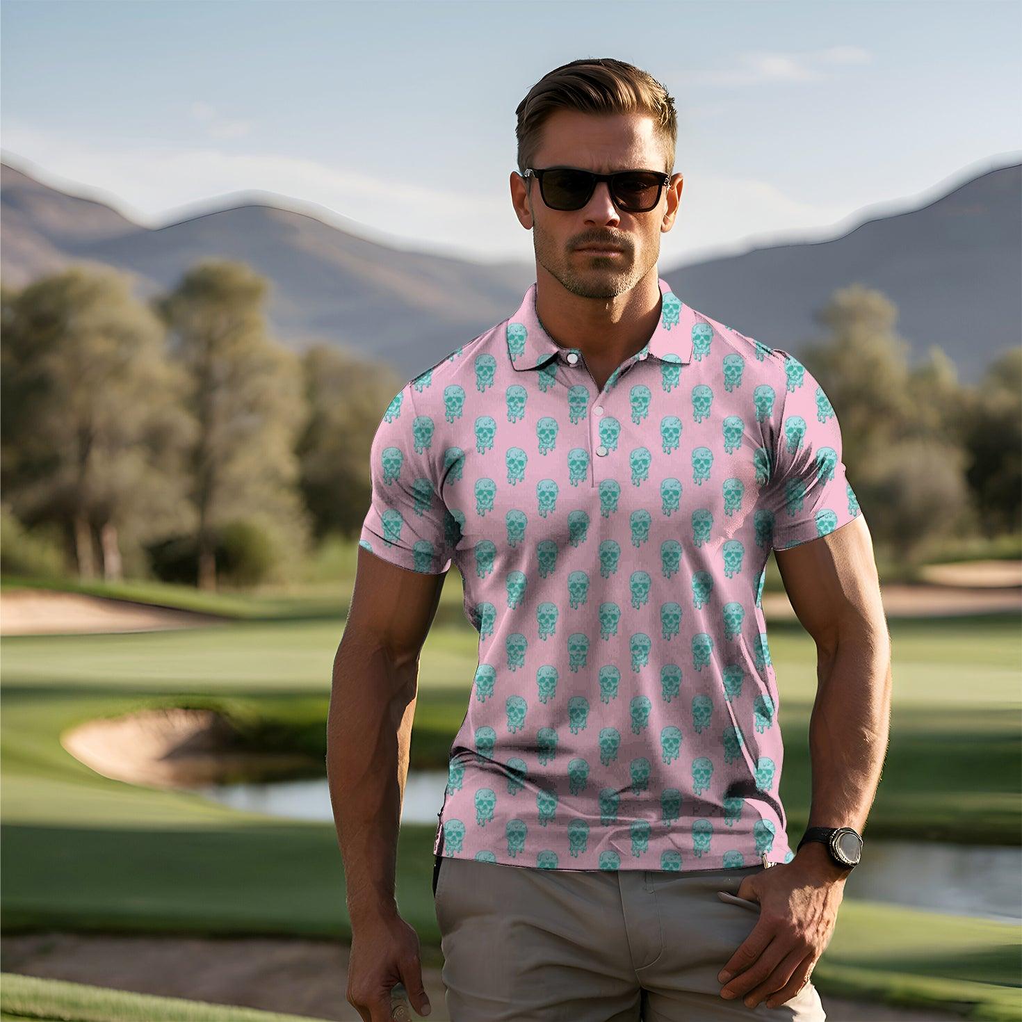 Men's Dripping Skull golf polo