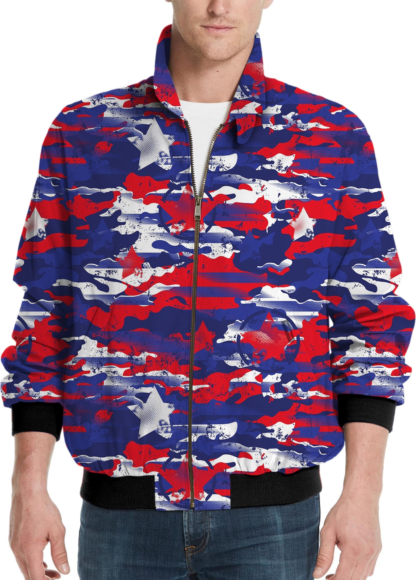 USA camo-Men's Golf Windbreaker Light Jacket