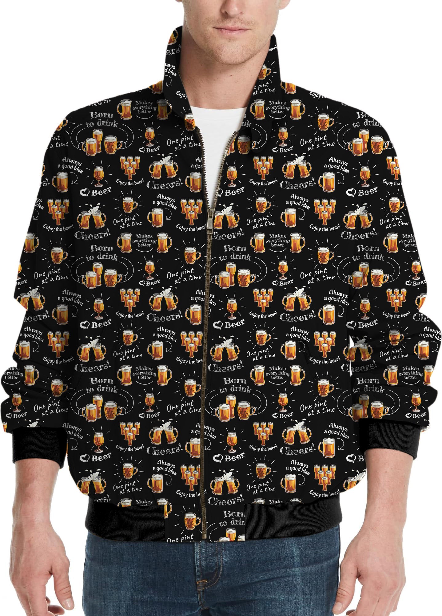 cheer beer-Men's Golf Windbreaker Light Jacket