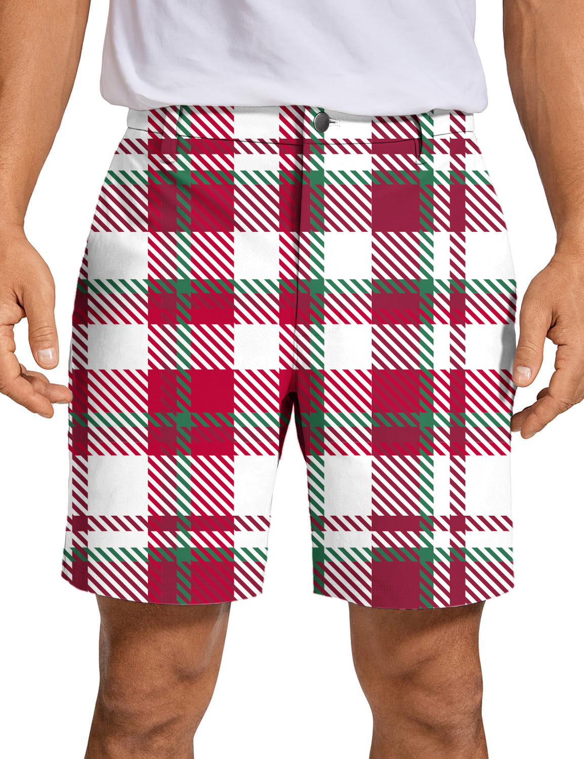 Men's Christmas stripes Golf Shorts