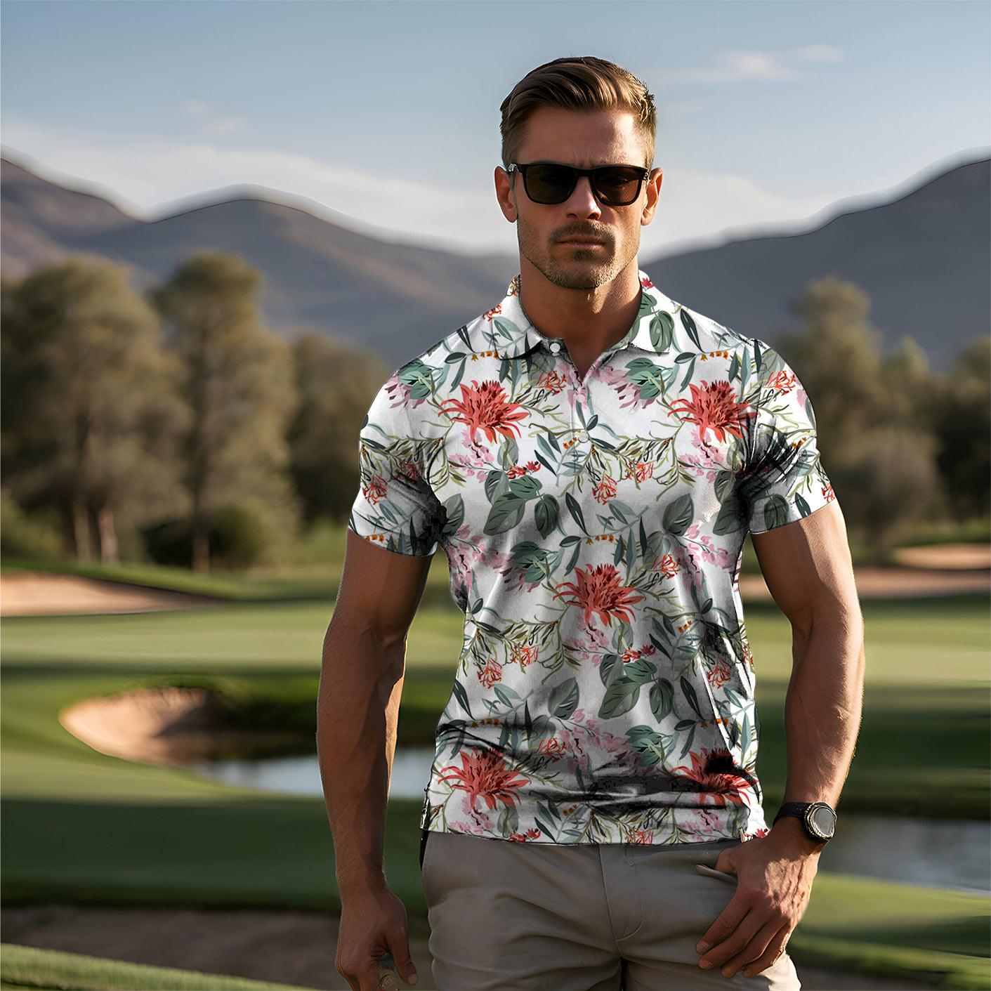 Daisy Flower mens Polo