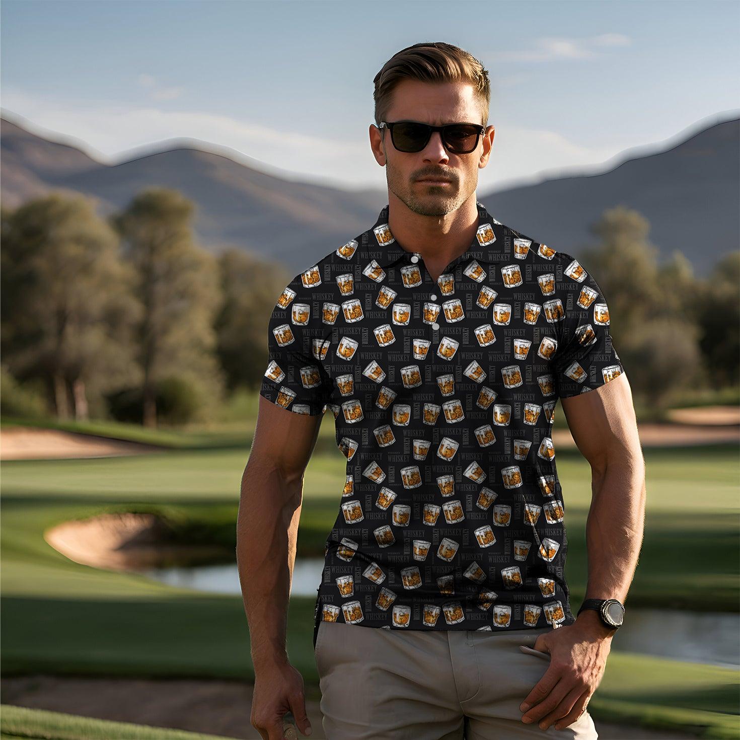 Men Whiskey Golf Party All Bodies Golf Polo