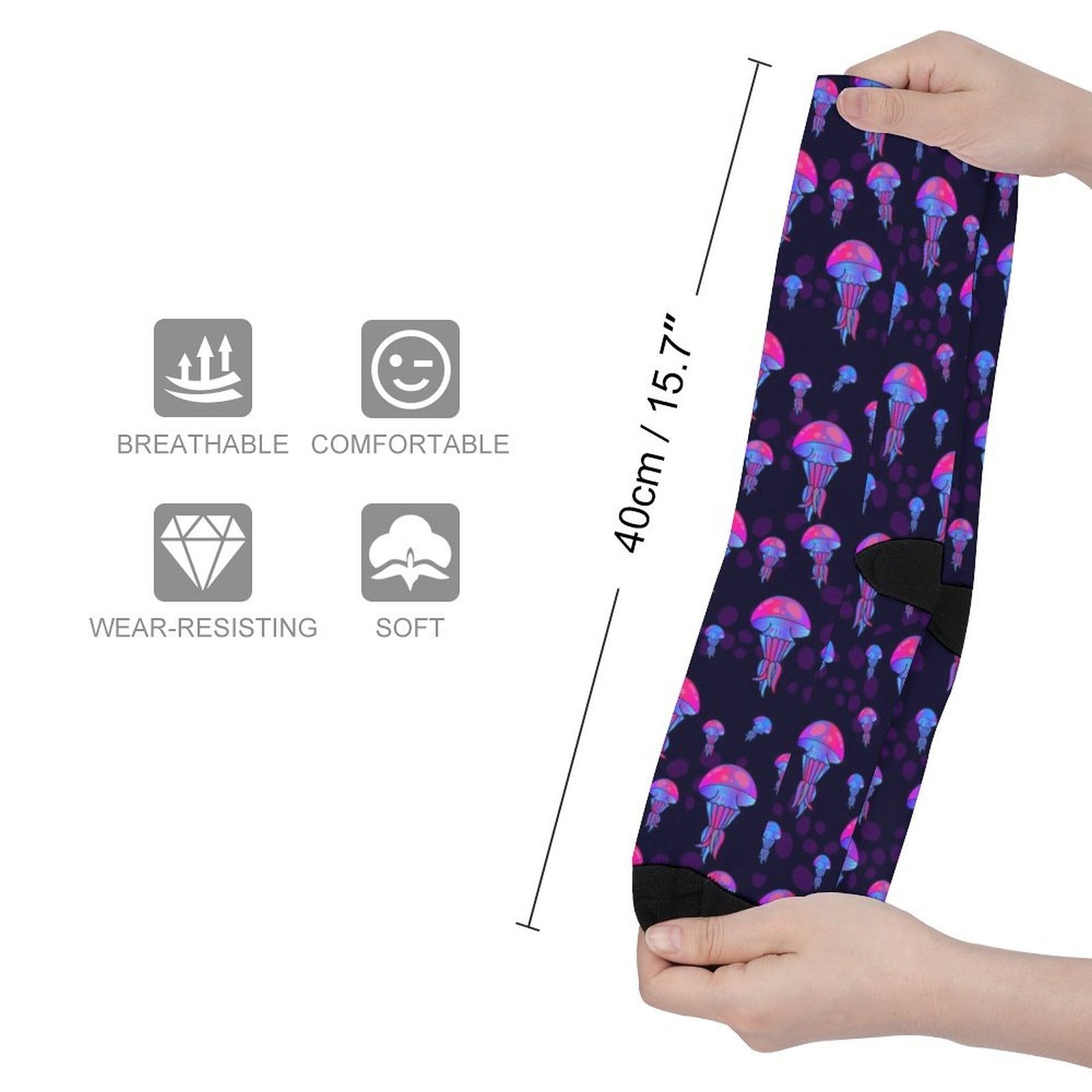 Electric Jelly Prined socks Gifts for Men Women