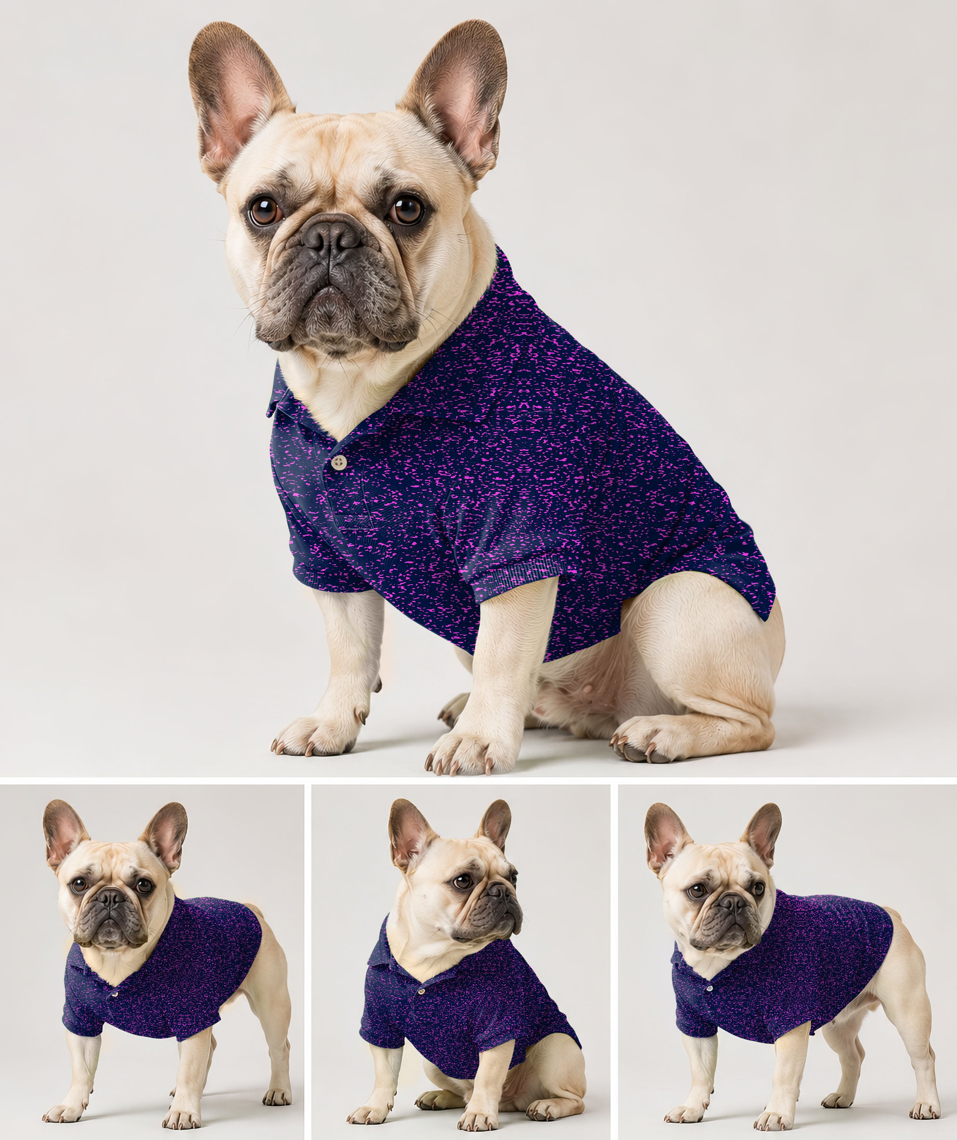 Dog's Purple spots golf polo