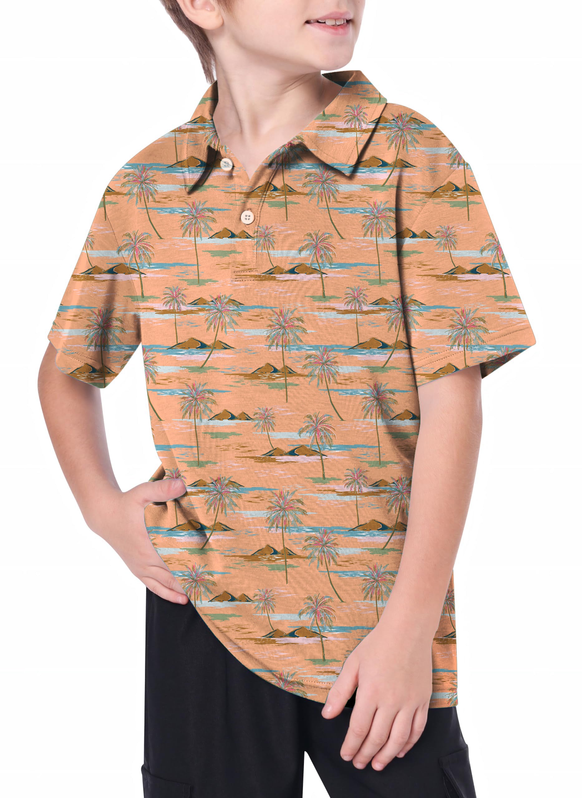 Youth Sweet Coconut trees Golf Polo