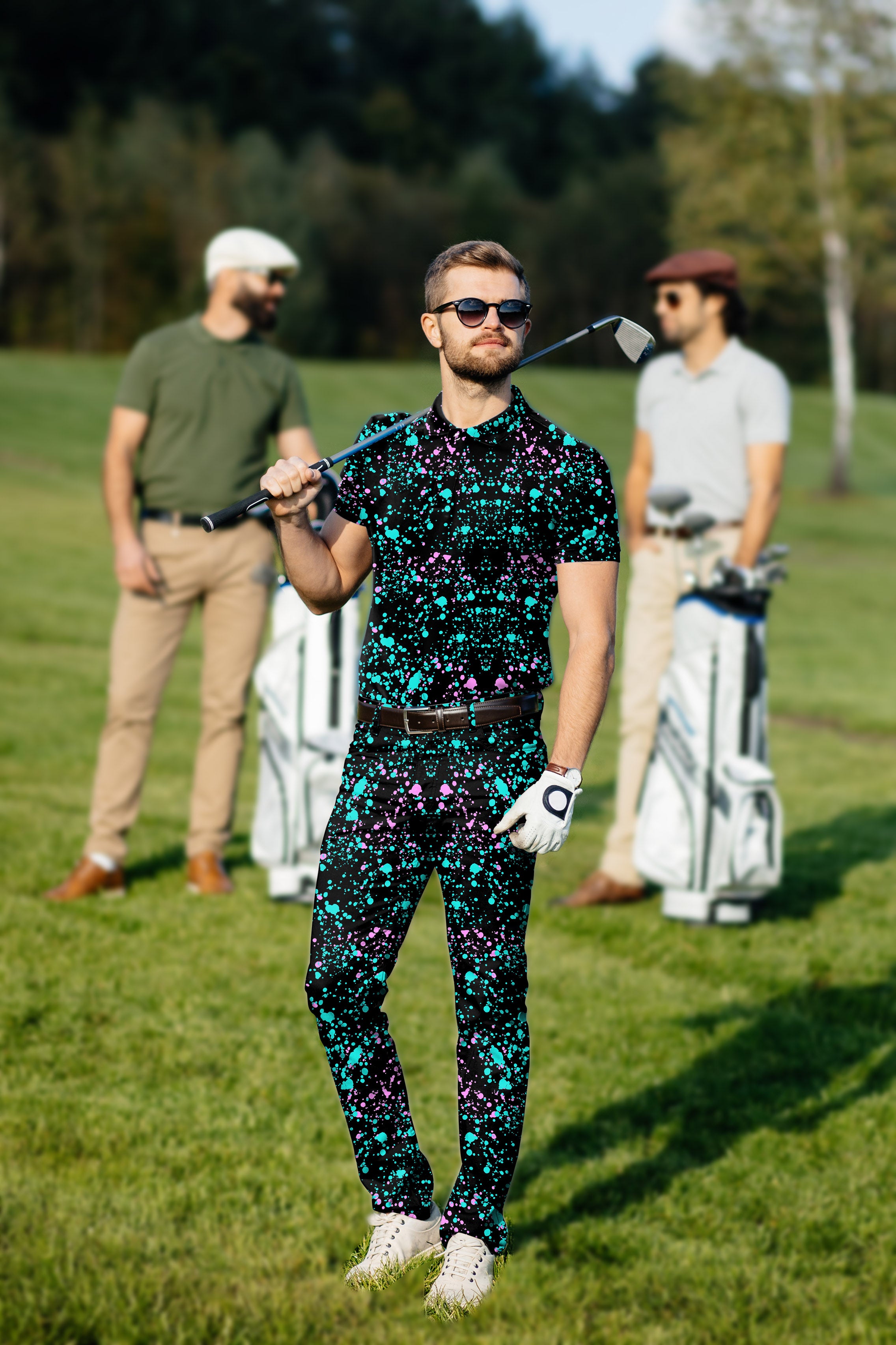 Men's Golf Set Polo+Pants Galaxies