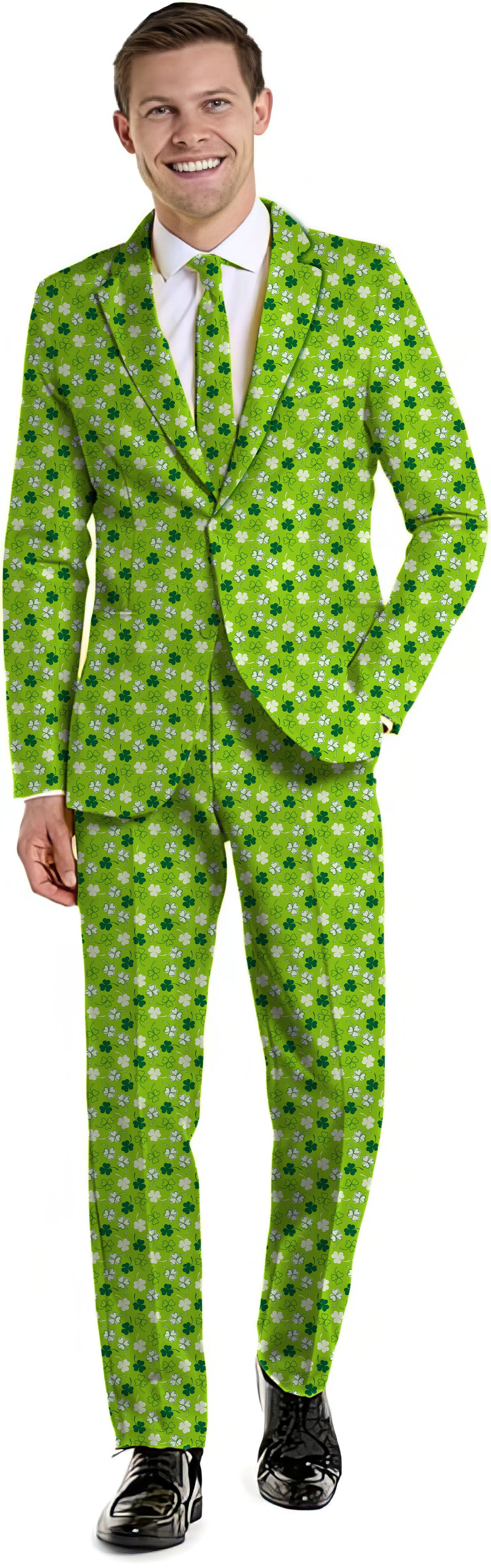 Leaf clover St. Patrick's Day Men's Party Costumes-Theme Party 2 or 3pcs Suit set-Blazer Pants & Vest