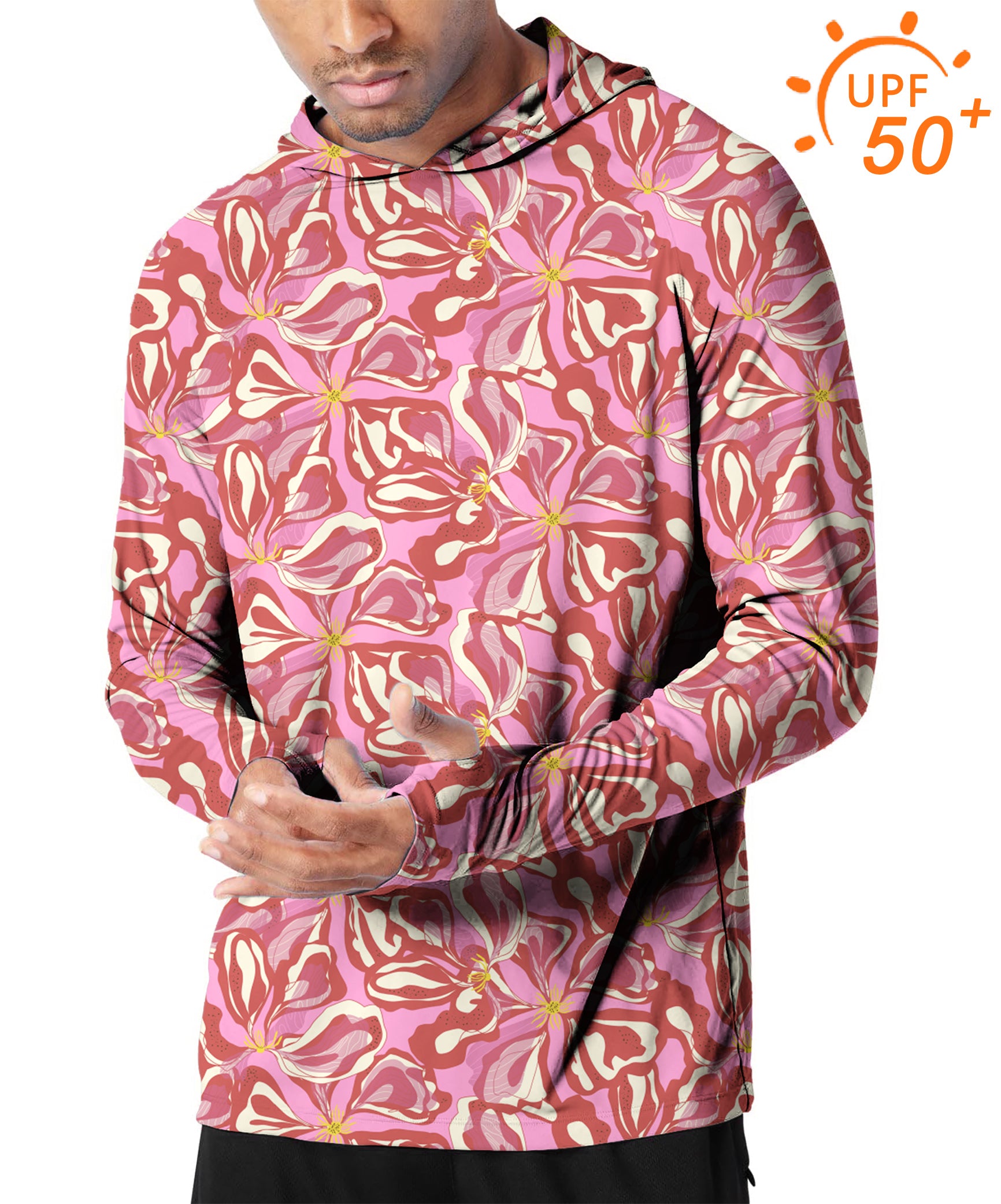 Men's Outdoor Sunset Blossom Golf Sun Protection Slim Fit  hoodies