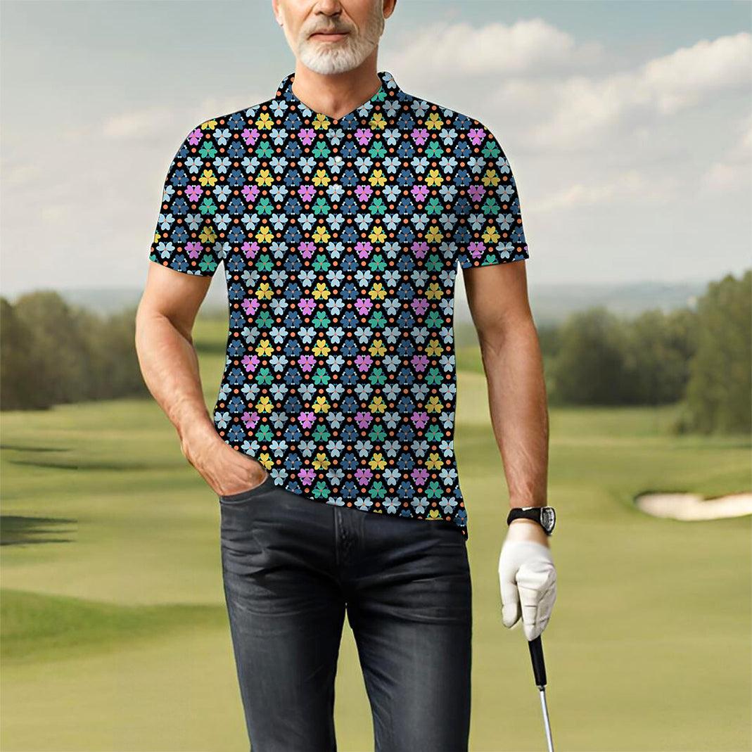 Men's Modern Flowers golf polo