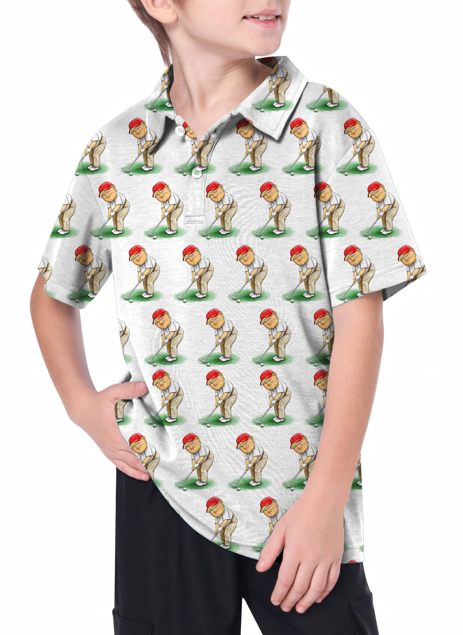 Youth Trump Presidential Golf Polo