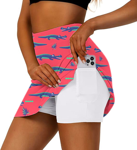 Women's Alligator's Got My Ball Golf Skirts Inner Shorts Pocket