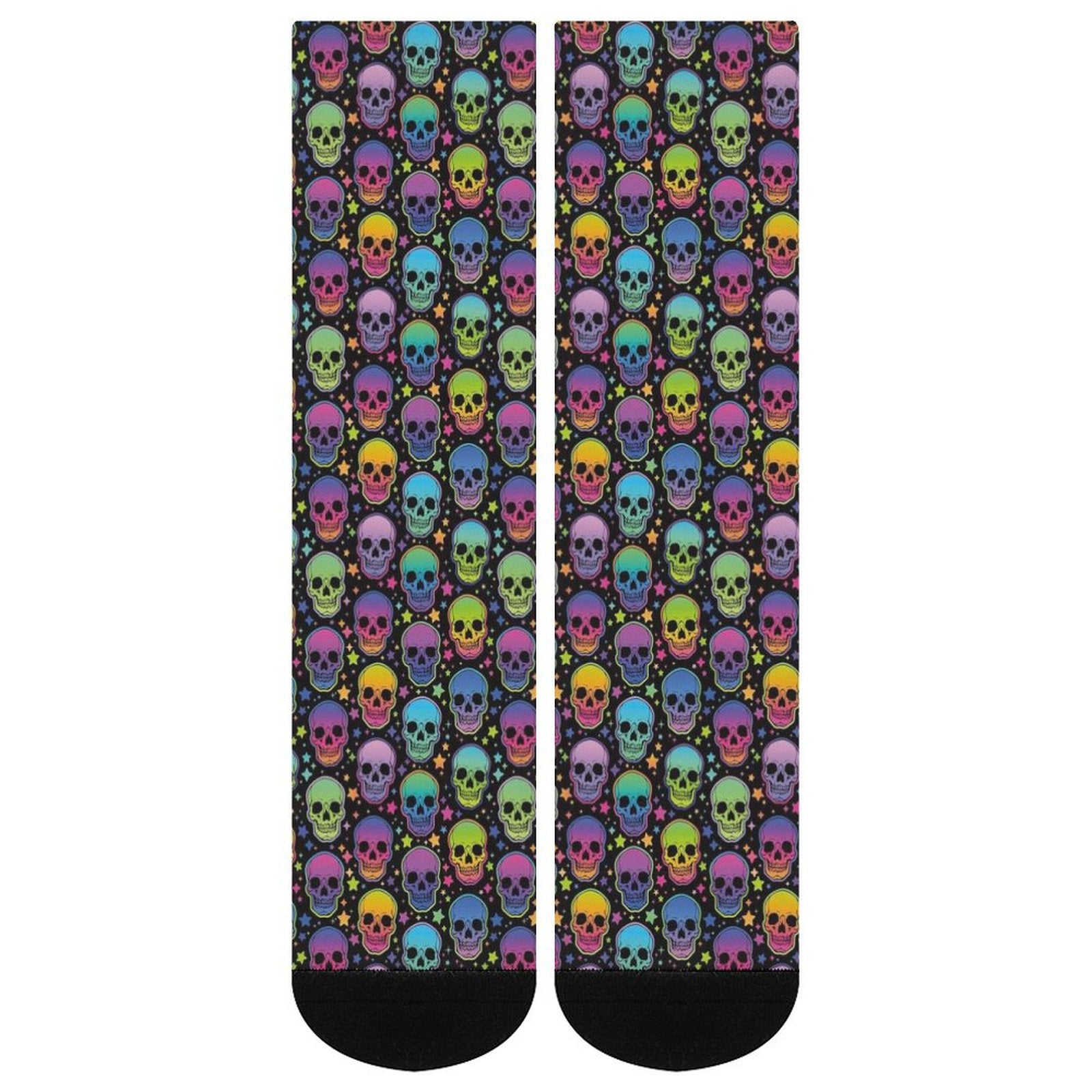 Neon Skulls Prined socks Gifts for Men Women