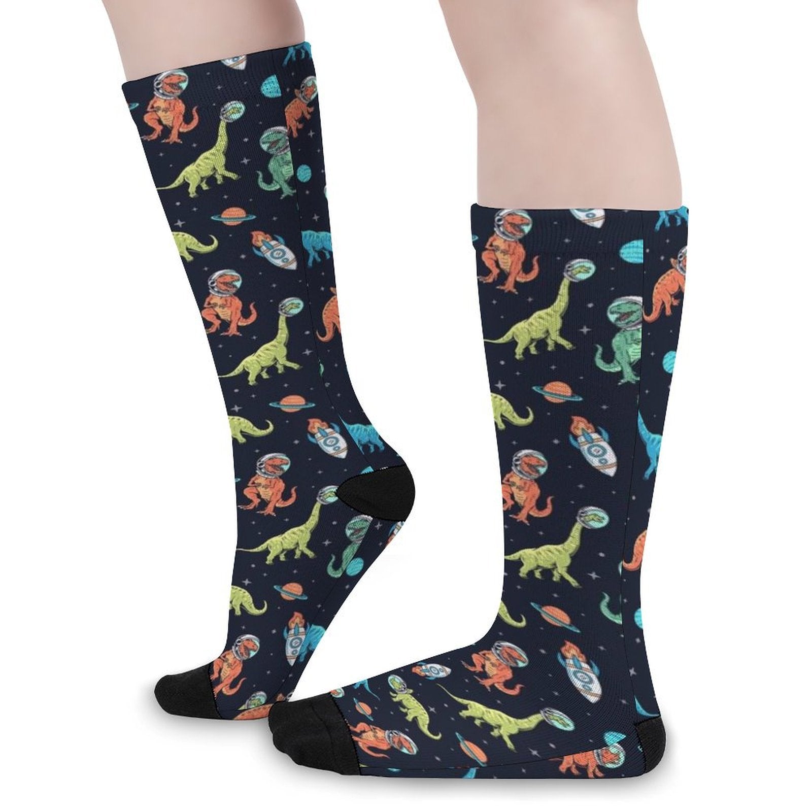 Space Dinosaur Prined socks Gifts for Men Women