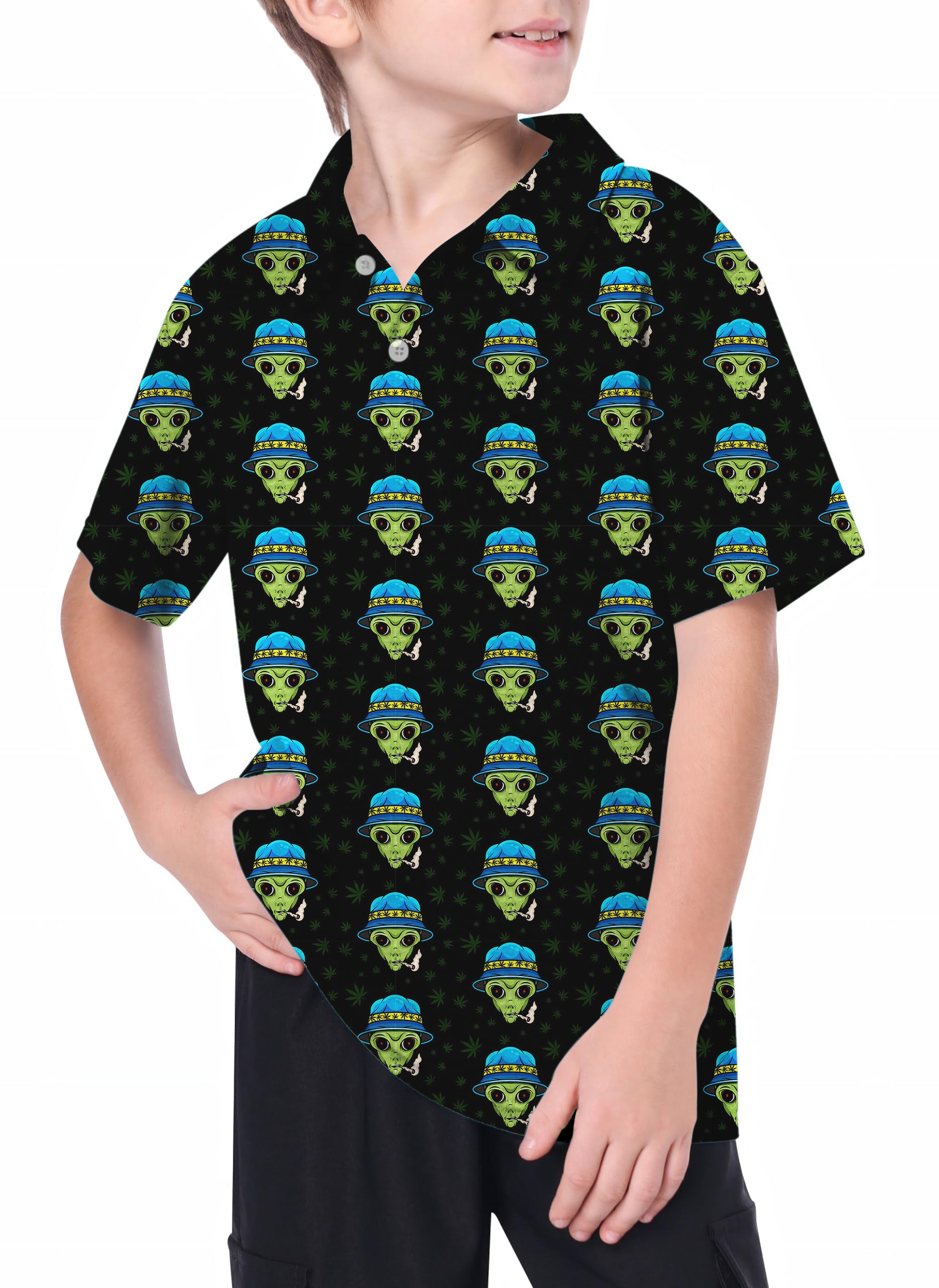 Youth Smokin' Galactic Golf Polo