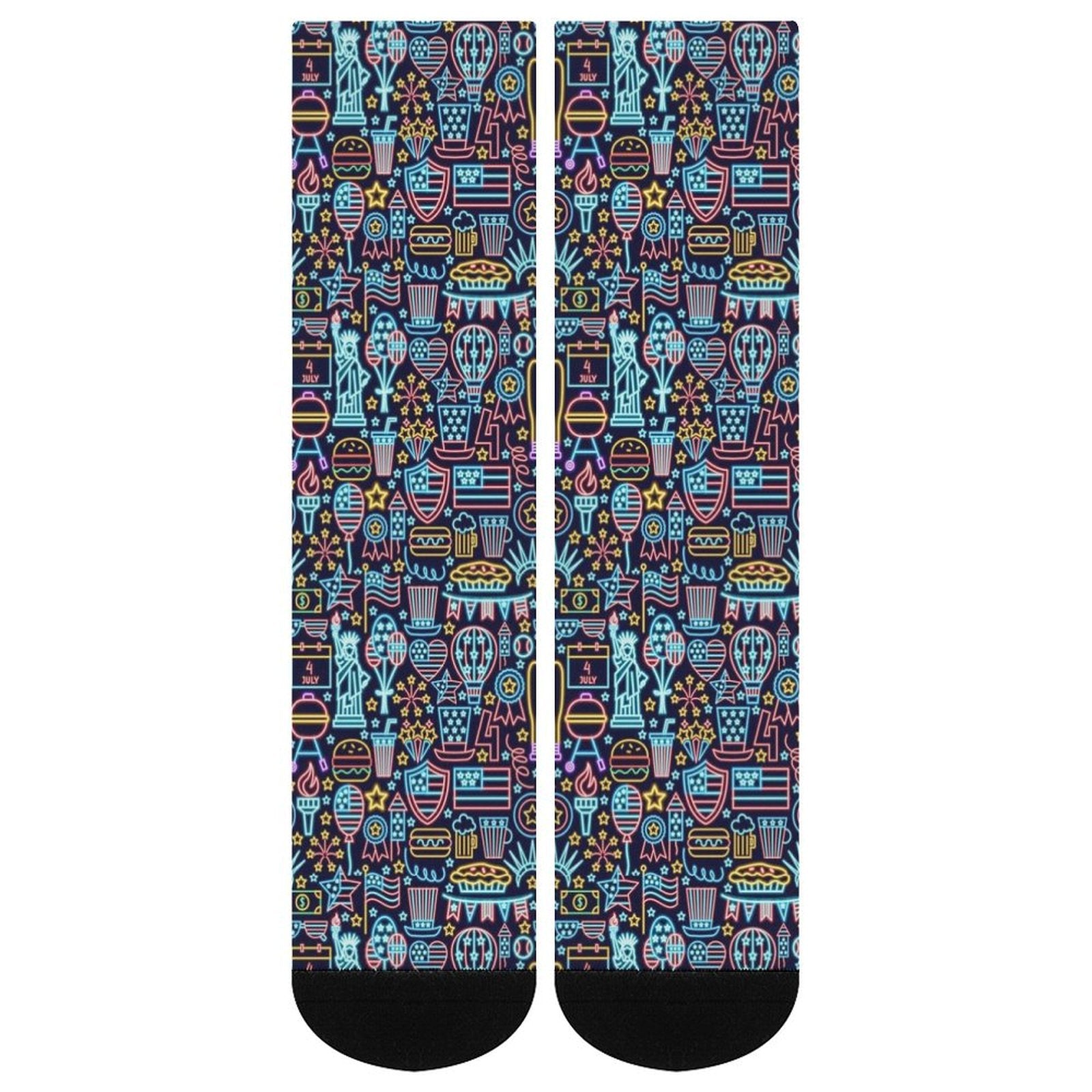 Neon American Prined socks Gifts for Men Women