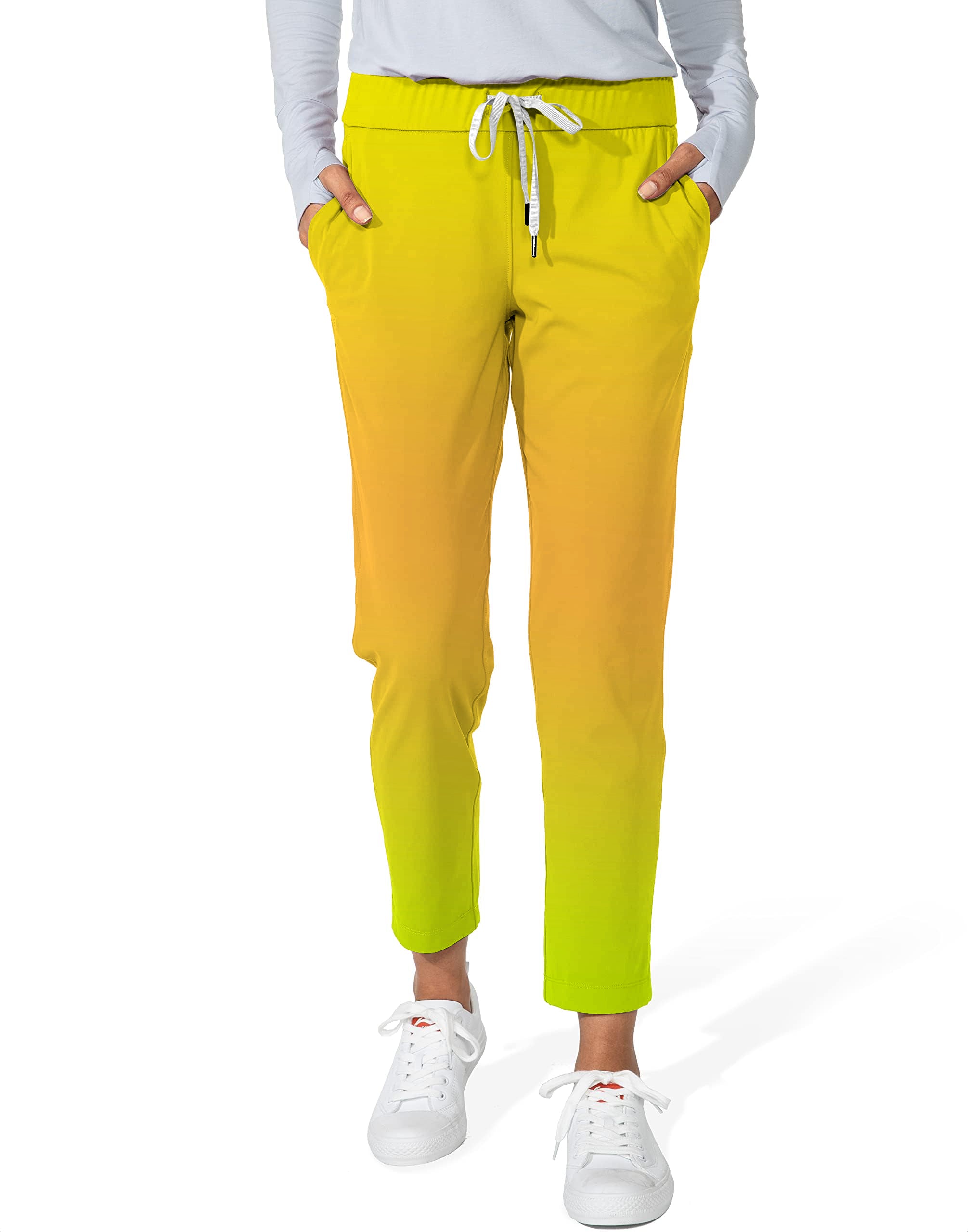 Neon Gradients-Women's 7/8 Stretch Ankle Golf Pants