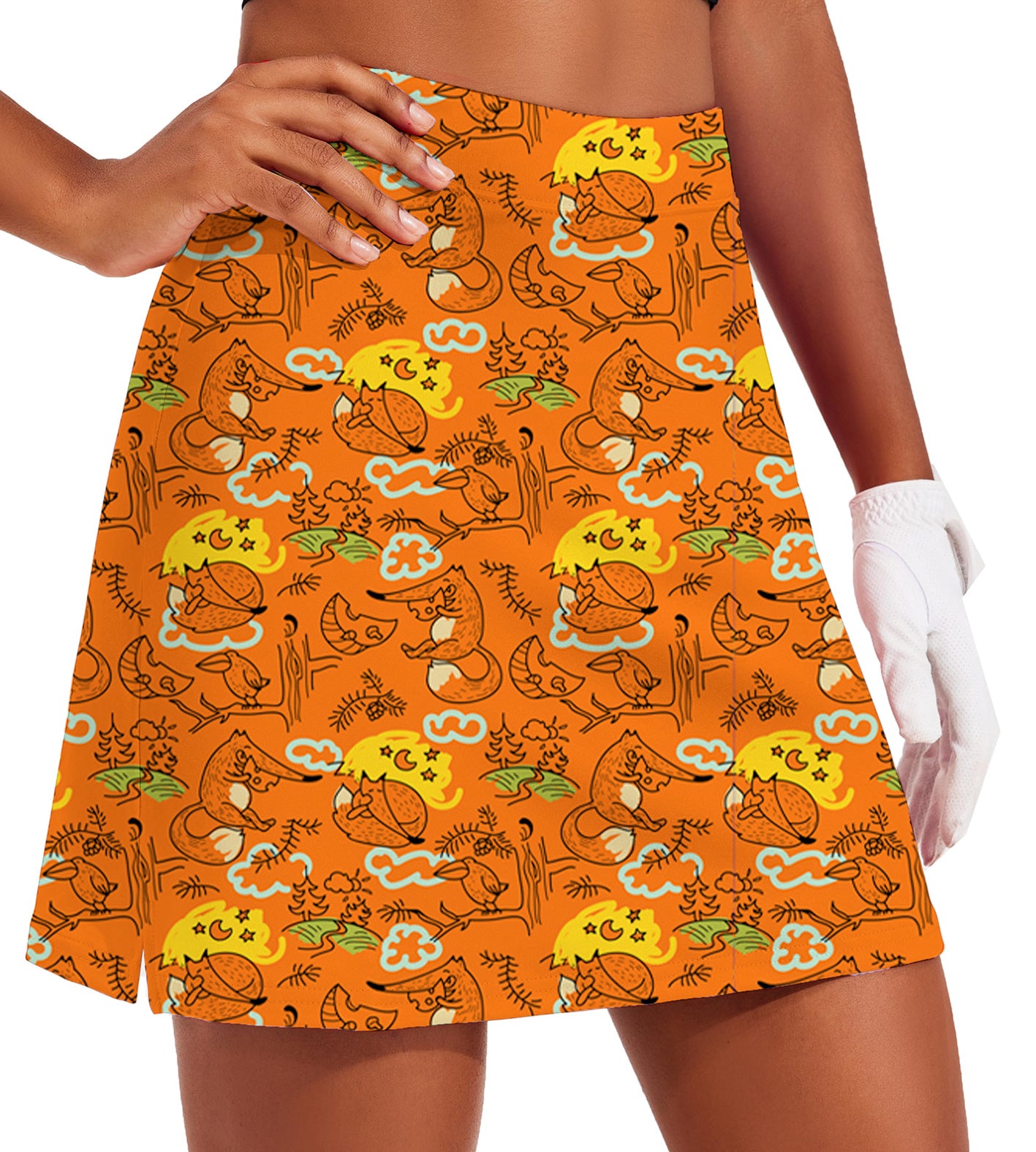 Women's Lazy fox Golf Skirts Inner Shorts Pocket