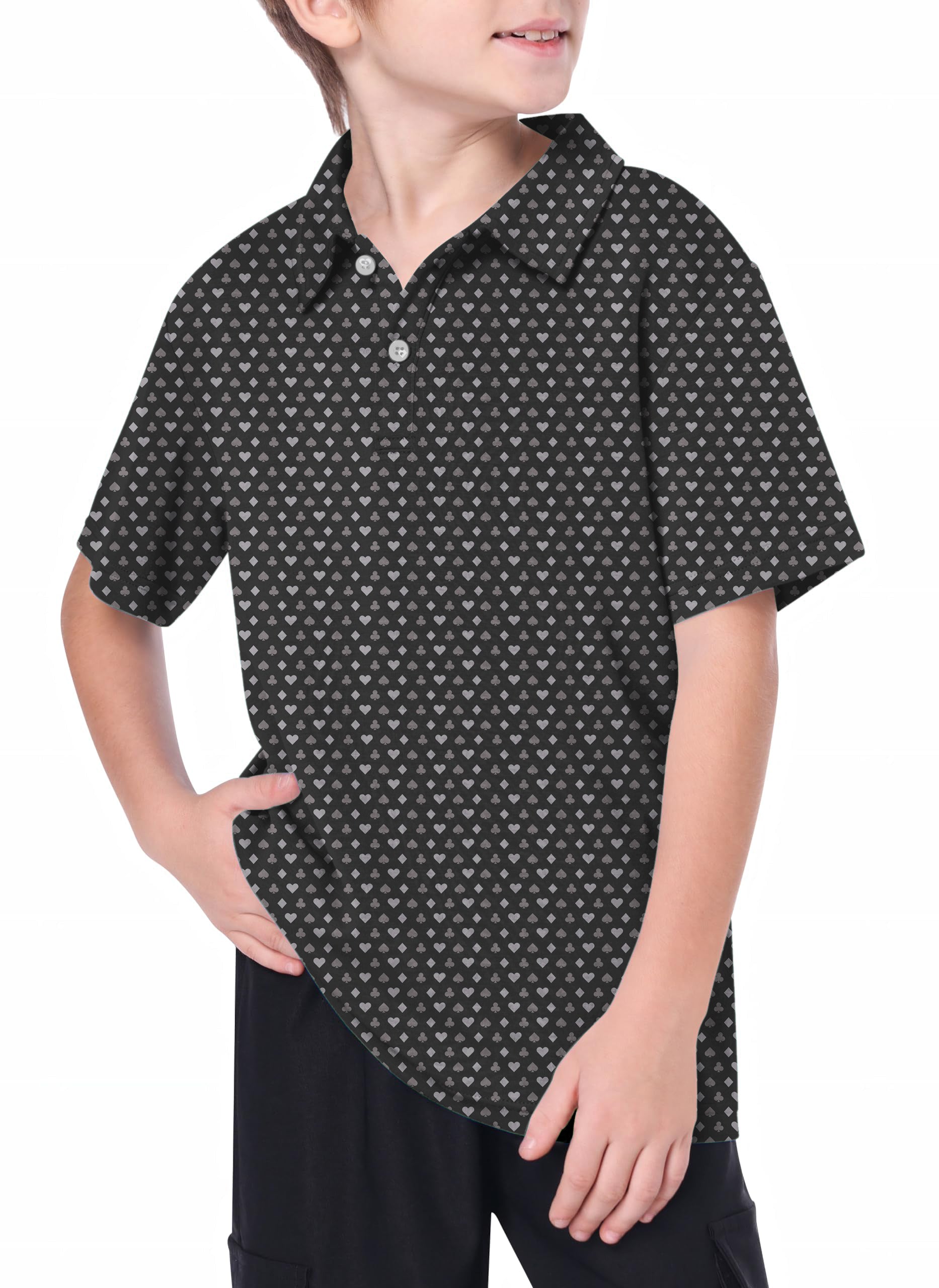 Youth Poker Pattern Golf Polo