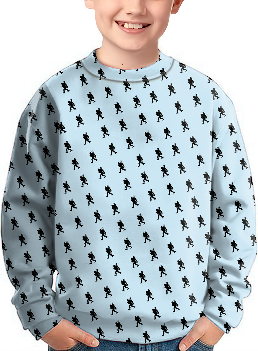 Bigfoot Crewneck Pullover Kids Ugly Sweater