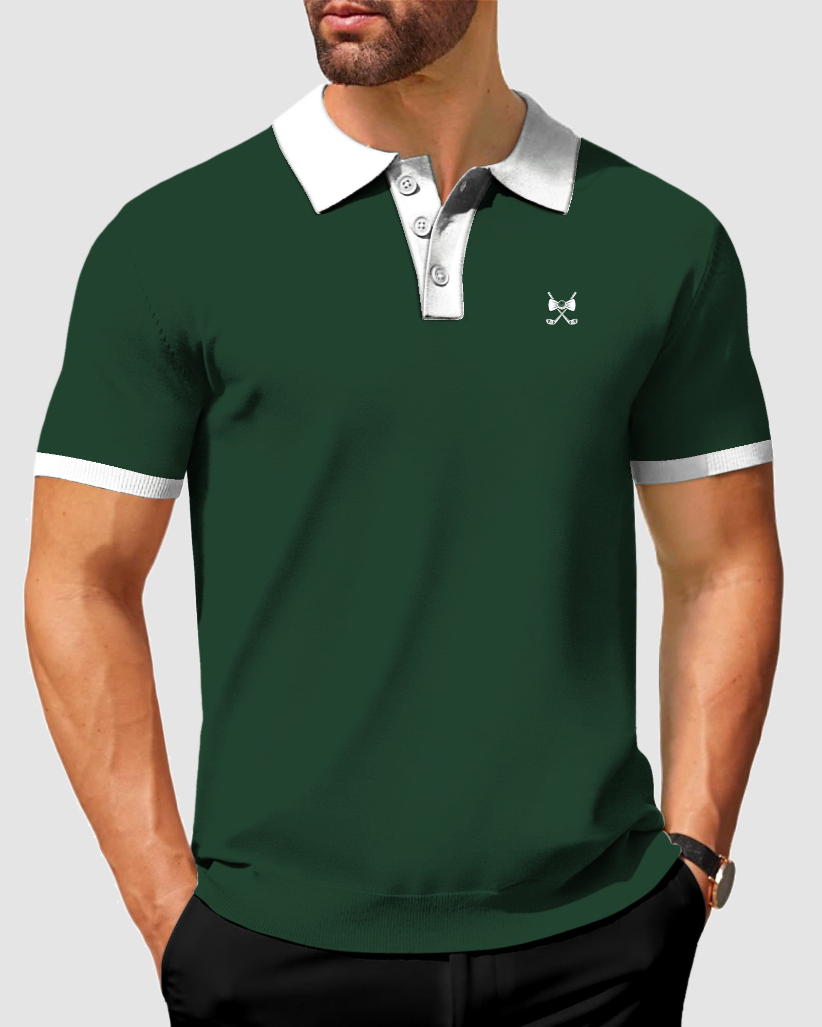 Men's Green Hamster Golf Polo