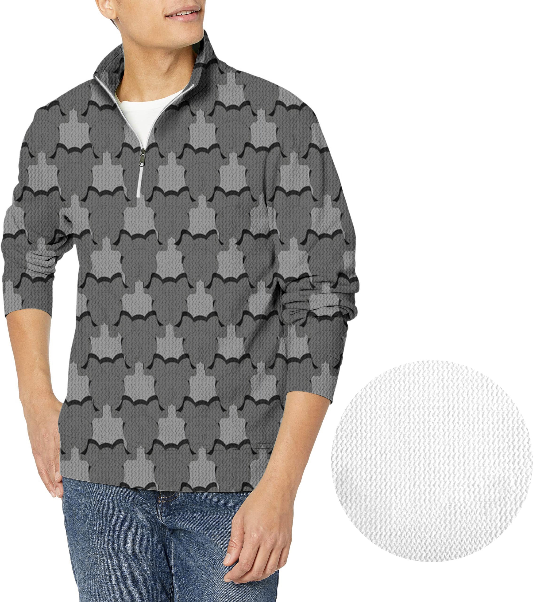 The back of an elephant-Men's Golf Waffle Zipper Pullover