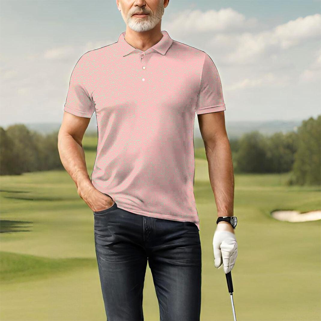 Men's Pastel Pink Fusion golf polo