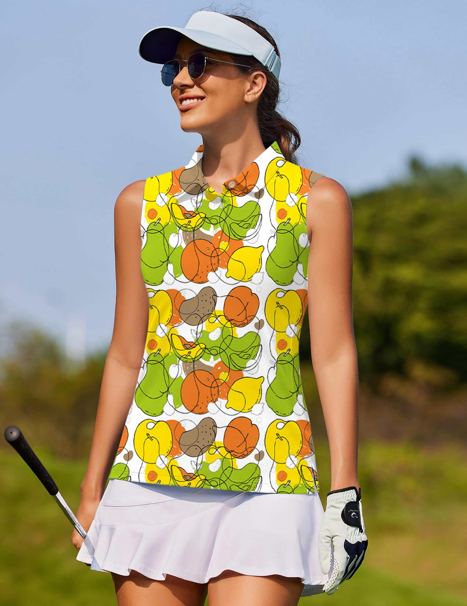 colorfull fruit Women's golf Sleeveless shirt