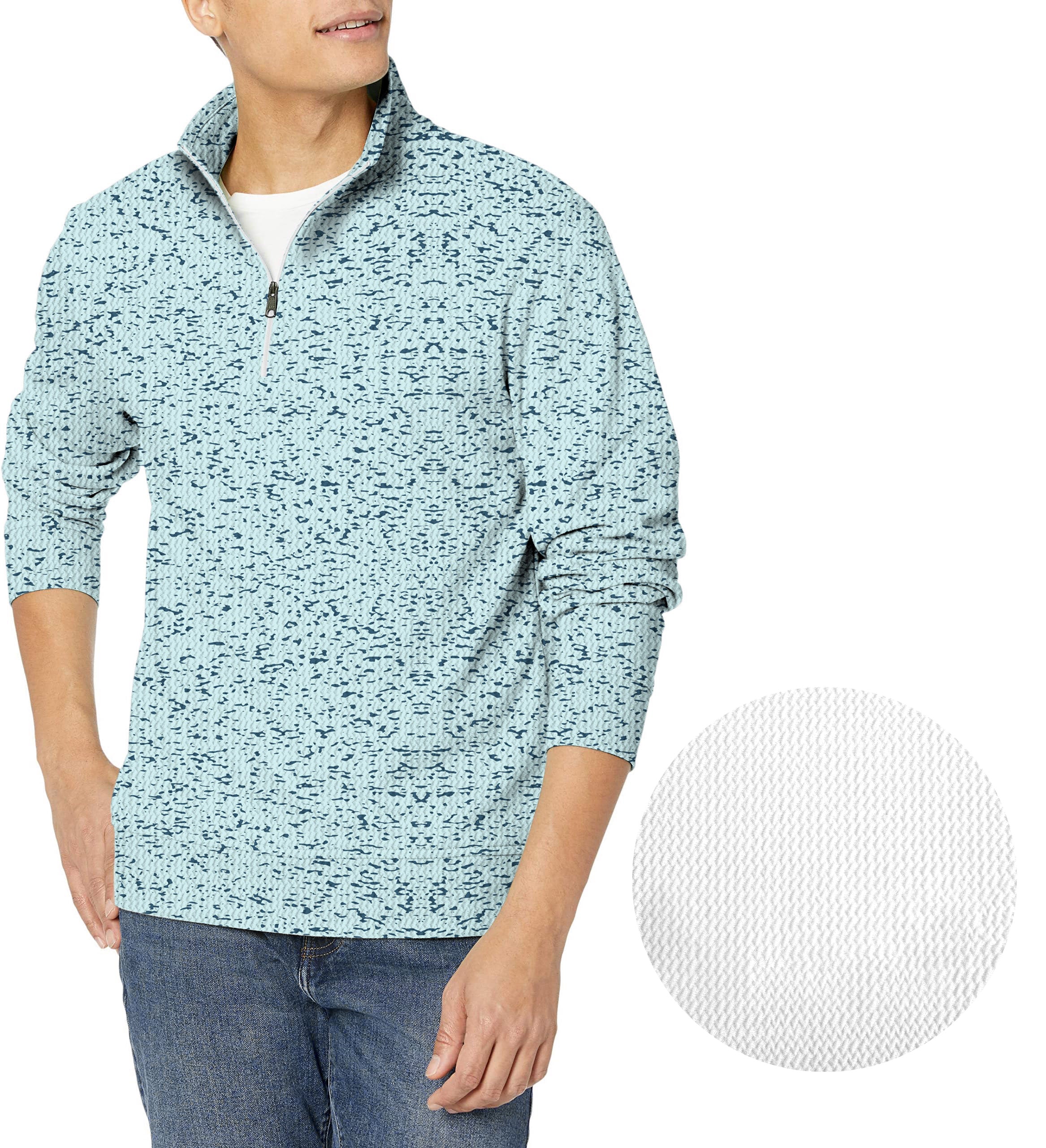 Skyline Graffiti-Men's Golf Waffle Zipper Pullover