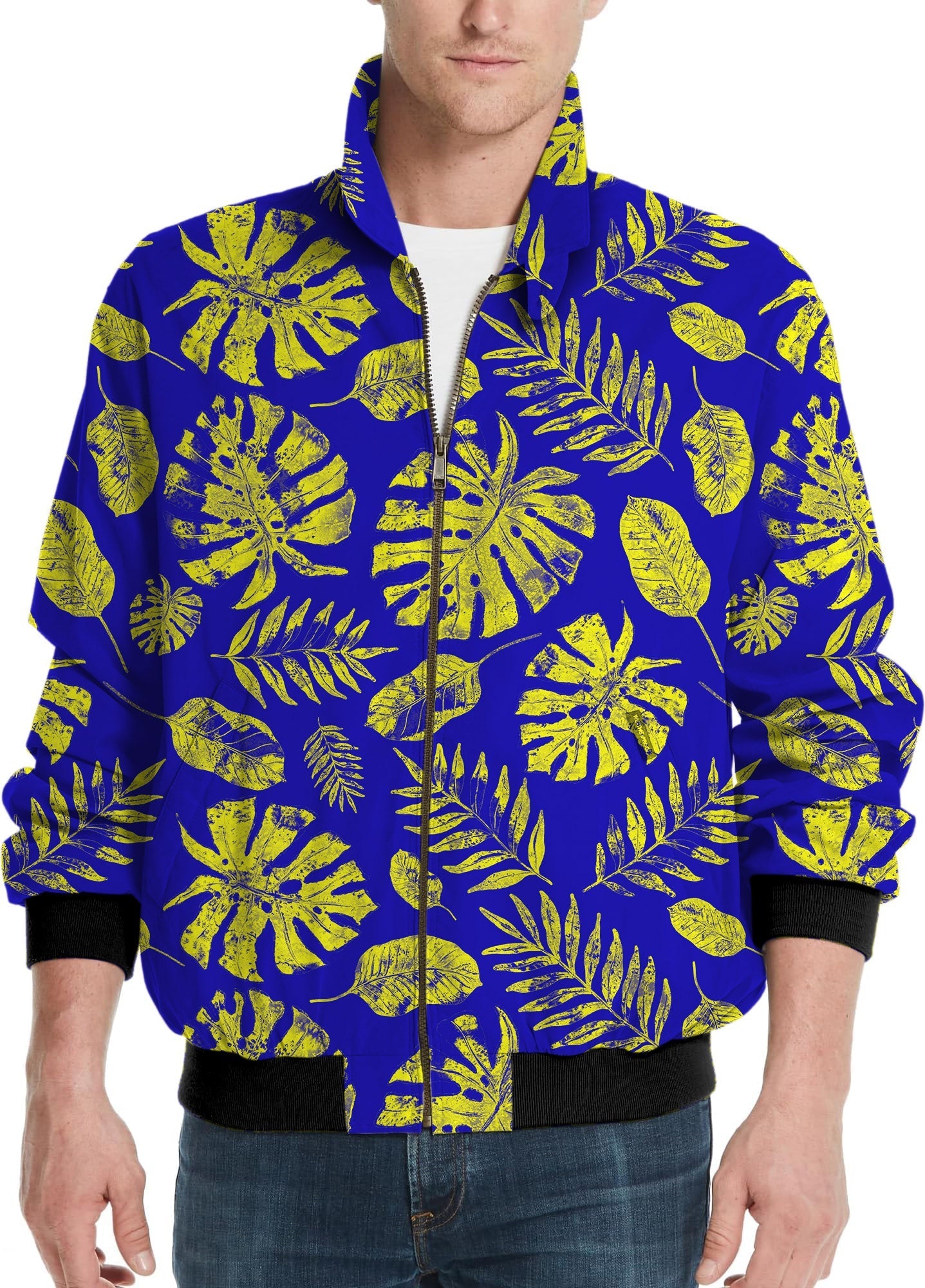 Tropical plants Men's Golf Windbreaker Light Jacket