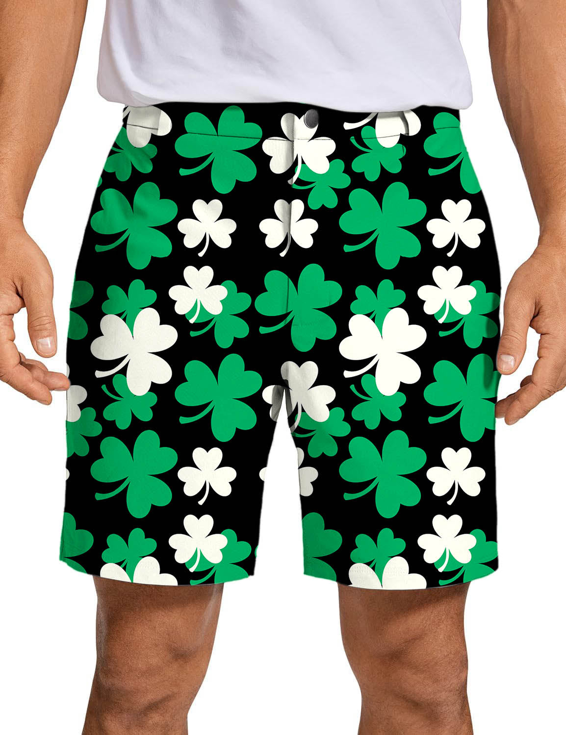 Men Leaf clover St. Patrick's Day Golf Shorts