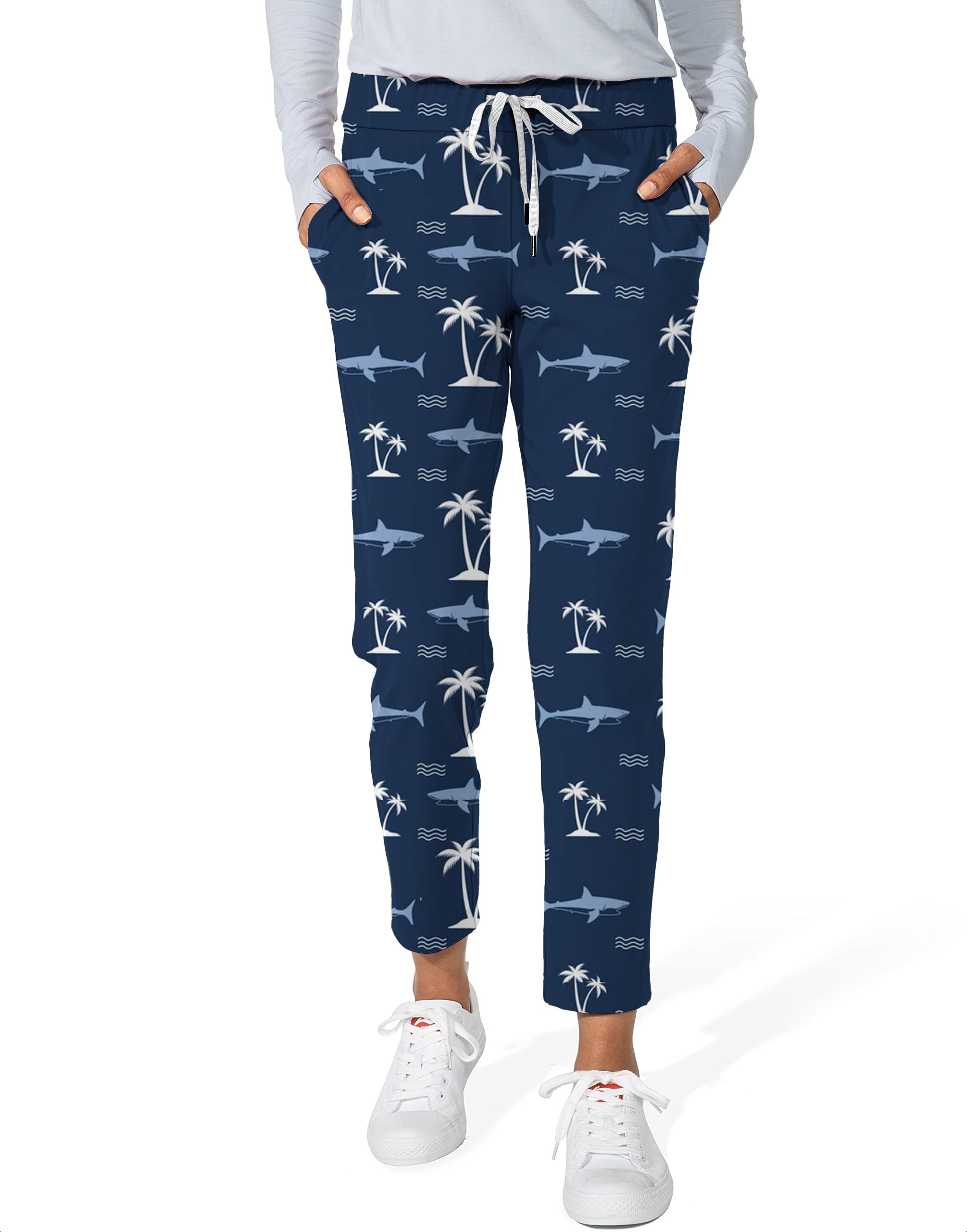 Shark Island-Women's 7/8 Stretch Ankle Golf Pants