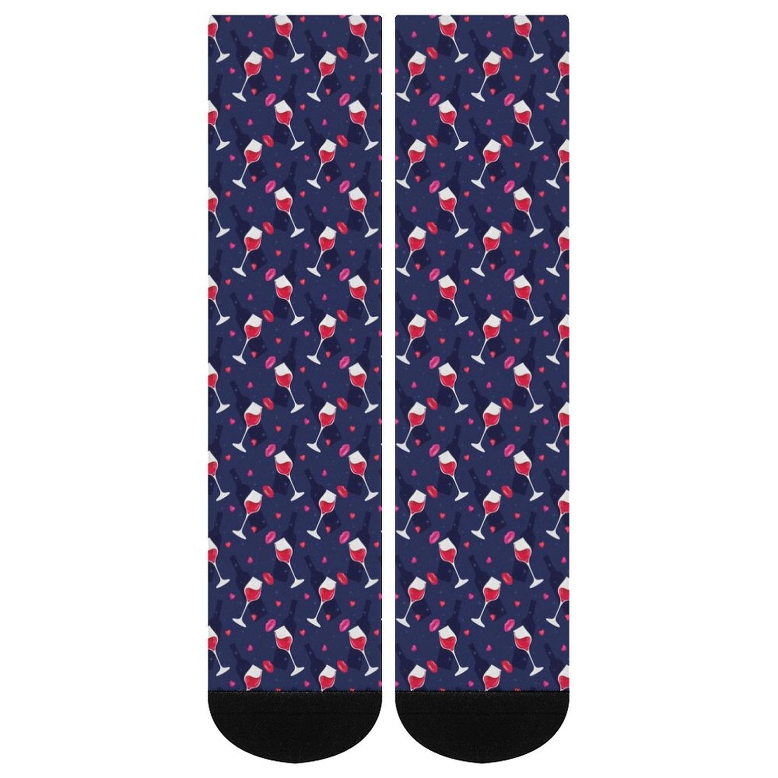 red wine Prined socks Gifts for Men Women