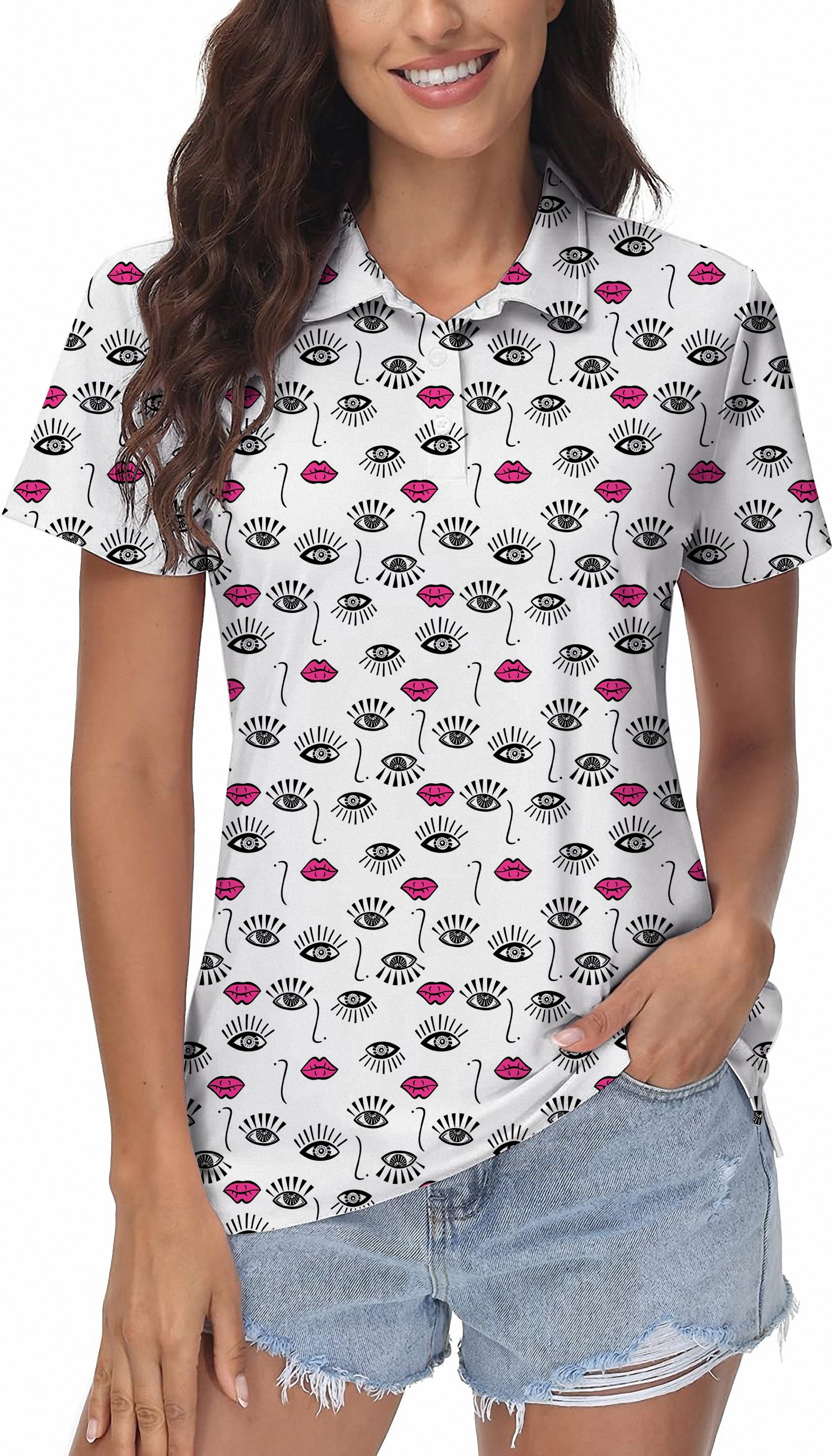 Sexy red lips Women's Golf Polo