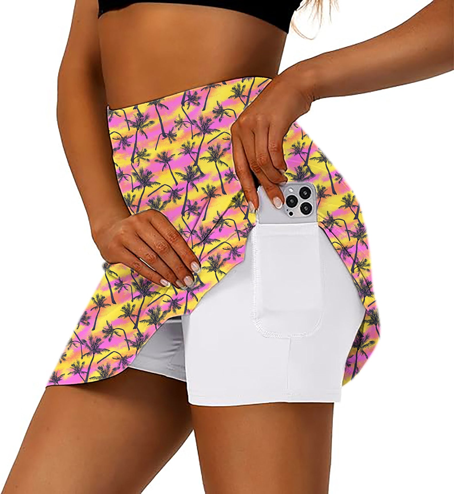 GRAPHIC PRINT Women's Athletic Golf Skorts Flared Skirts