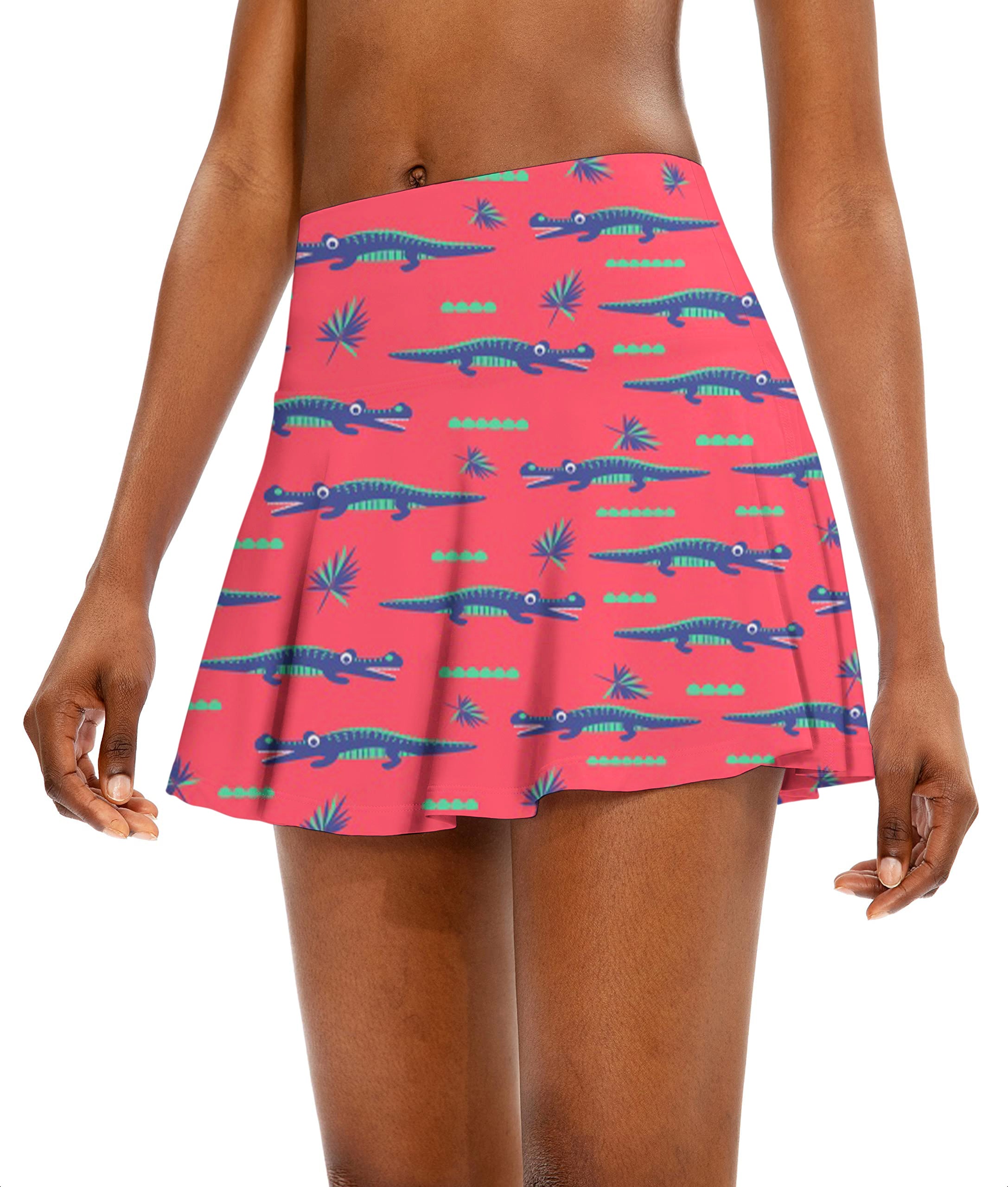 Alligator's Got My Ball Women's Athletic Golf Skorts Flared Skirts