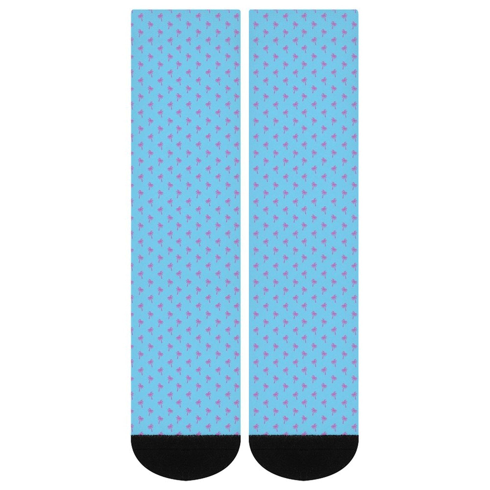 Pink Palm Trees Prined socks Gifts for Men Women