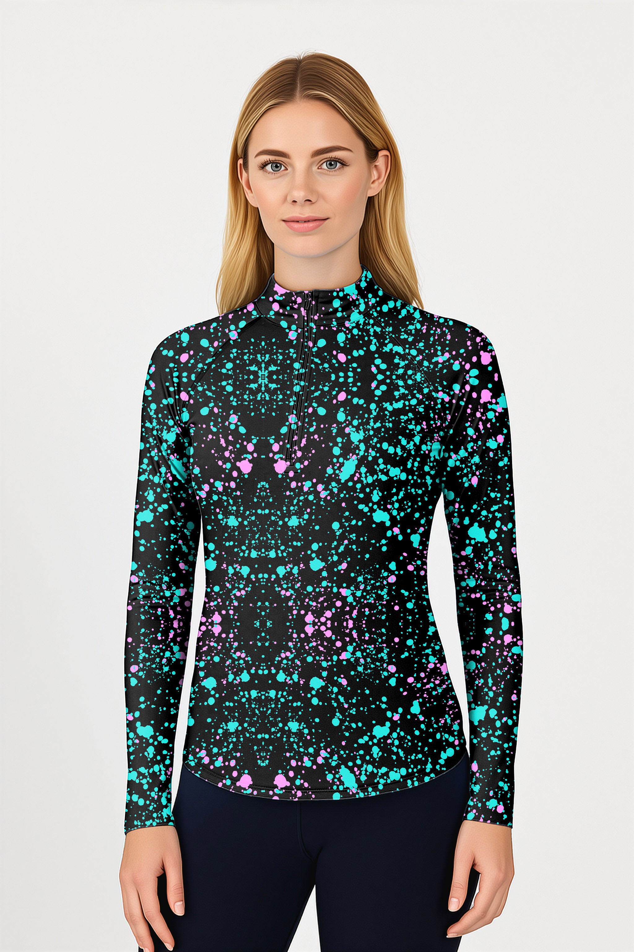 GALAXIES  Women's Golf Active 3/4 Zip Top