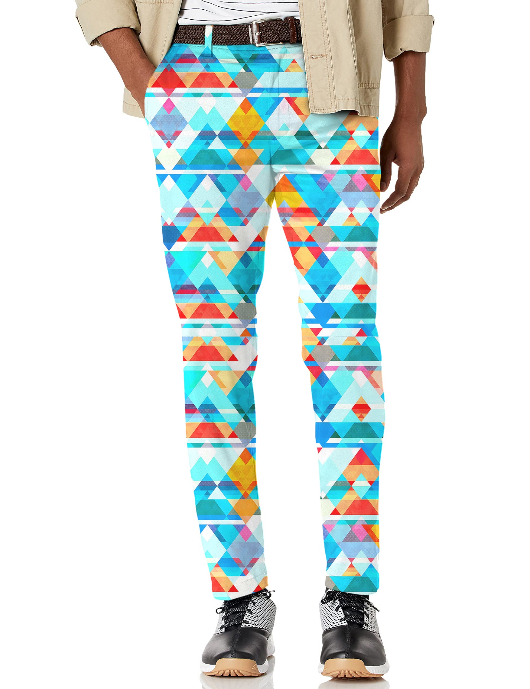 Men's Geometric lattice Stretch Golf Pants