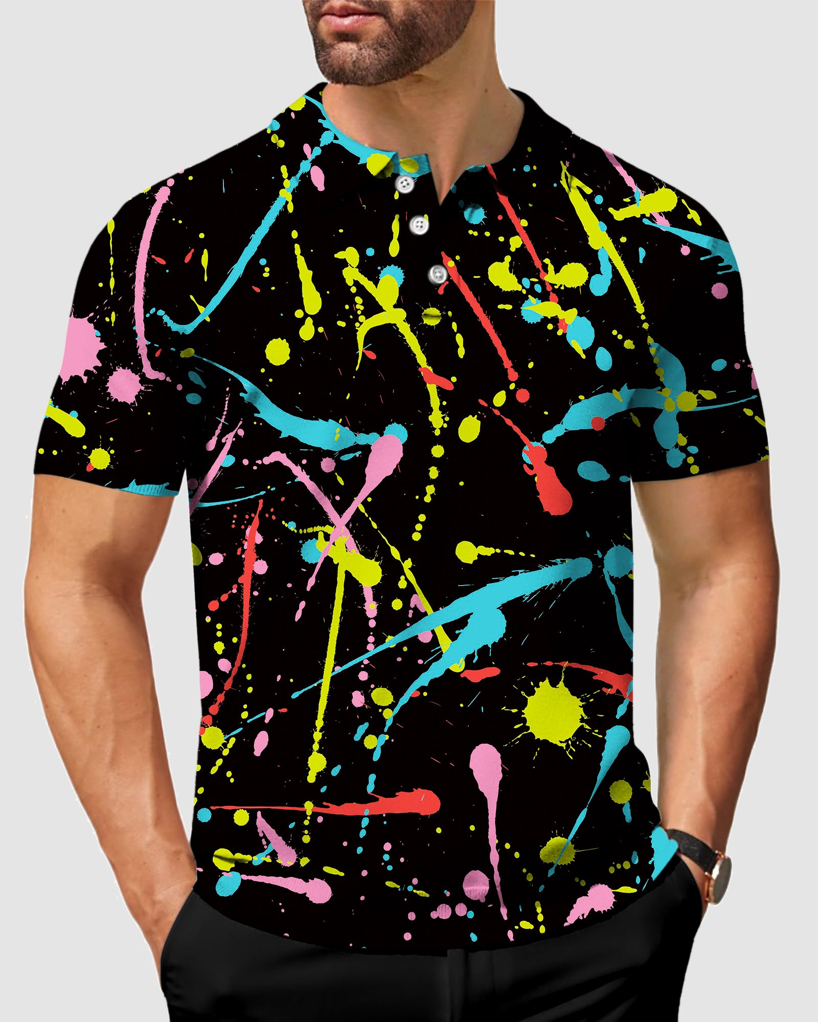 Men's PAINT SPLATTER golf polo