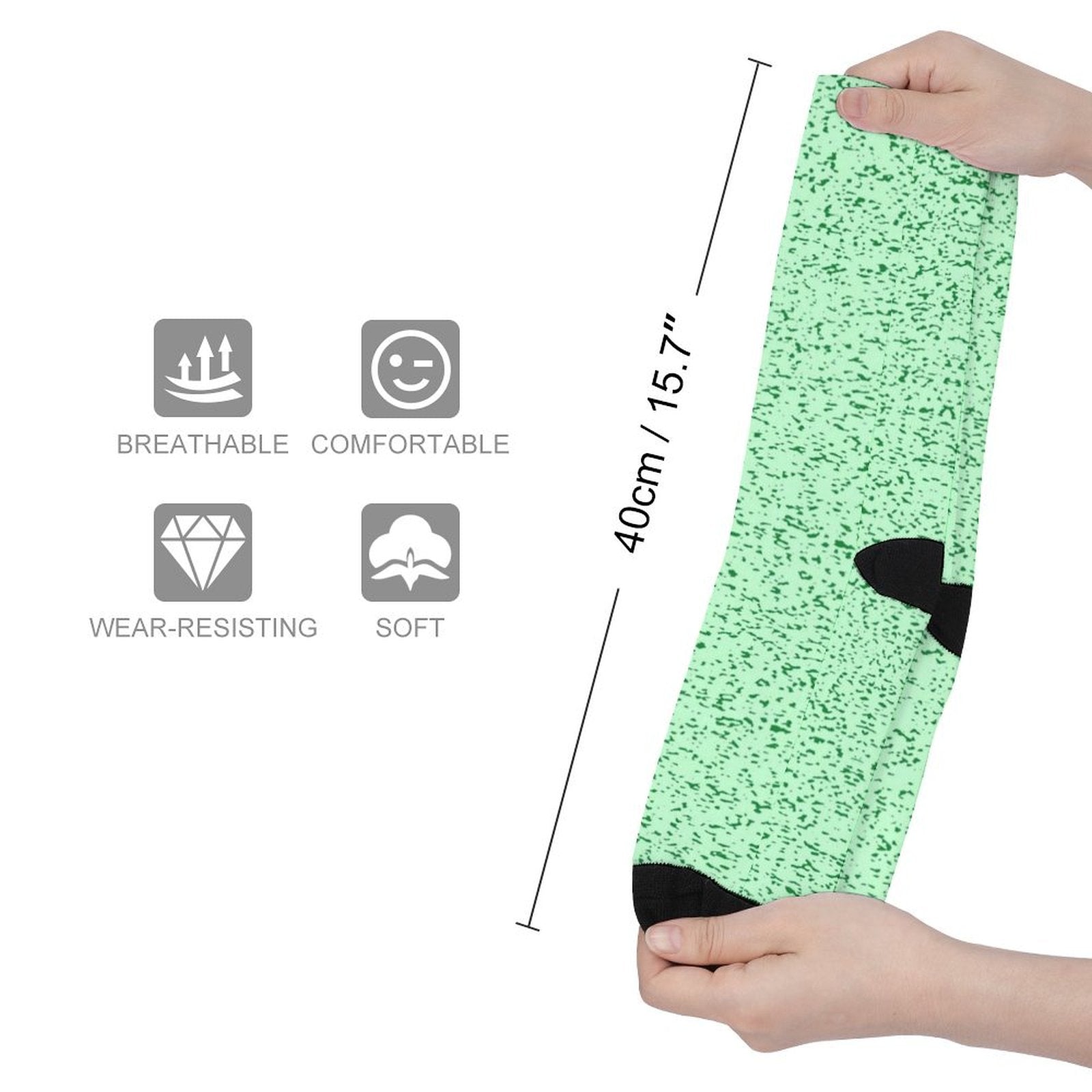 Graffiti Greens Prined socks Gifts for Men Women