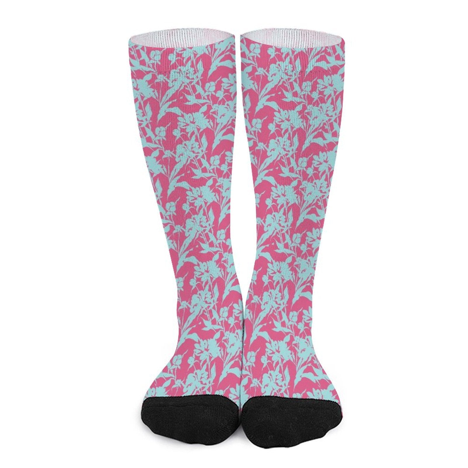 Blue Botanical Prined socks Gifts for Men Women