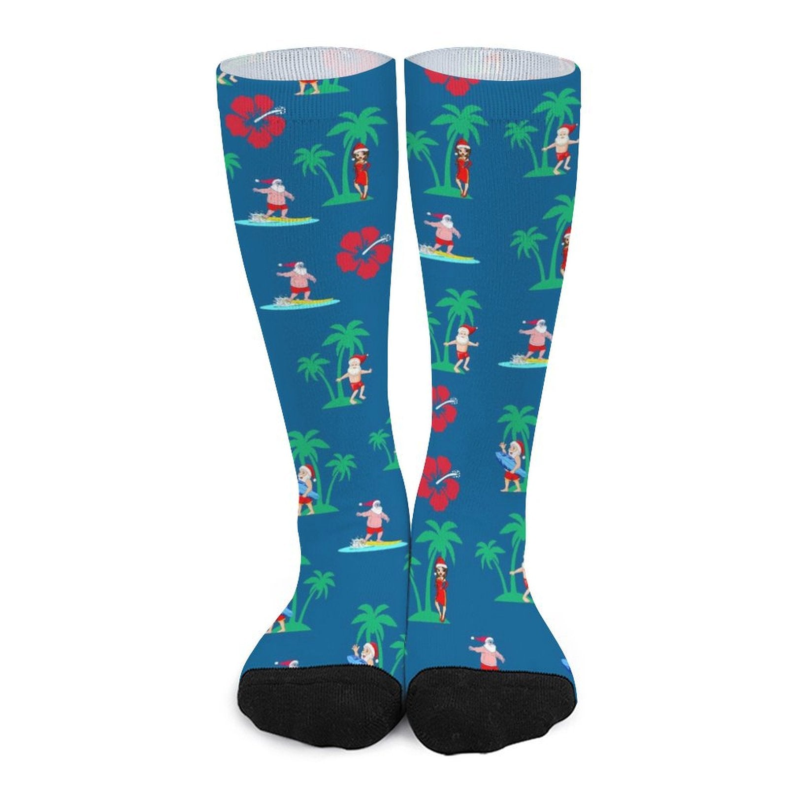 Surfs Up Santa Prined socks Gifts for Men Women