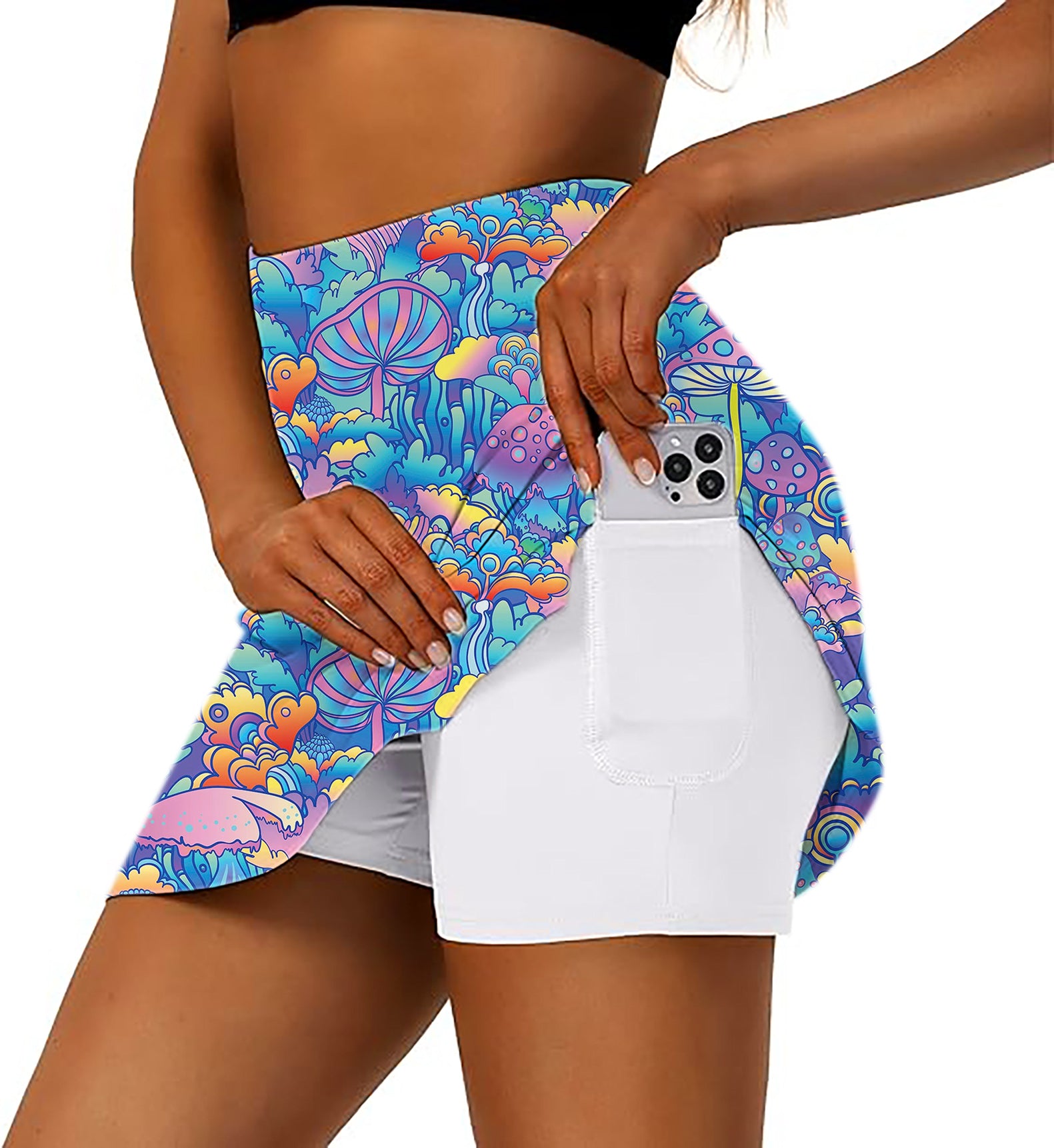 magic mushroom Women's Athletic Golf Skorts Flared Skirts