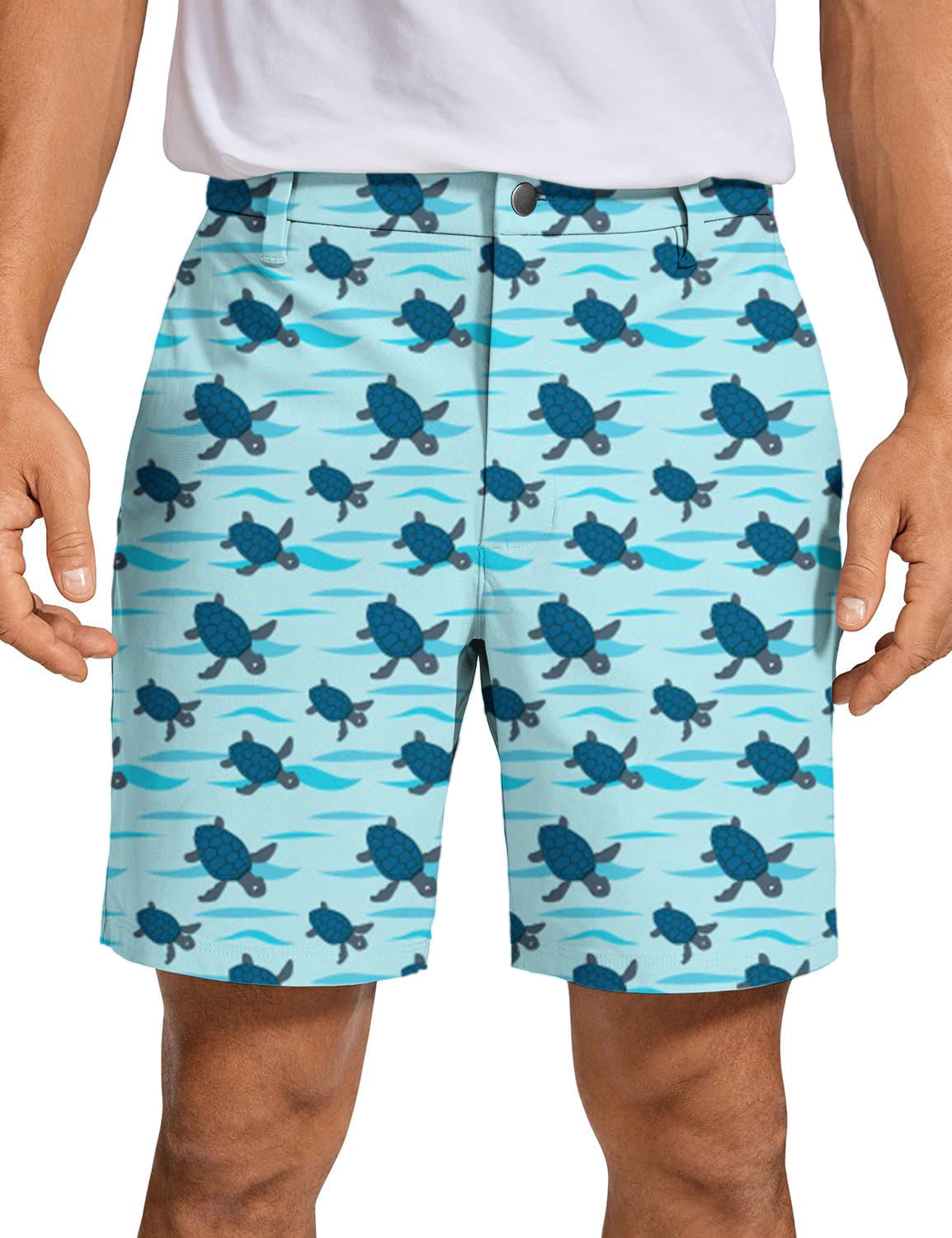 Men Turtle Time Golf Shorts