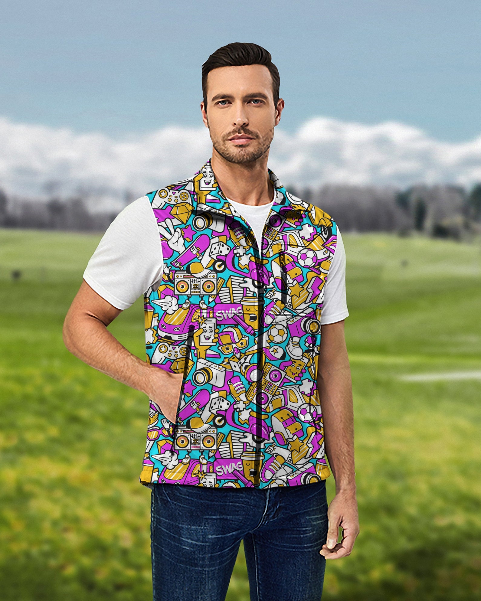 Men's Tops The Boys Trip Lightweight Softshell Vest Sleeveless Jacket for Golf