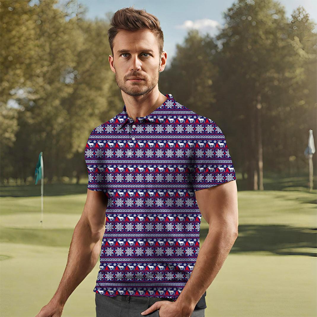 Men's Winter Wonderland golf polo