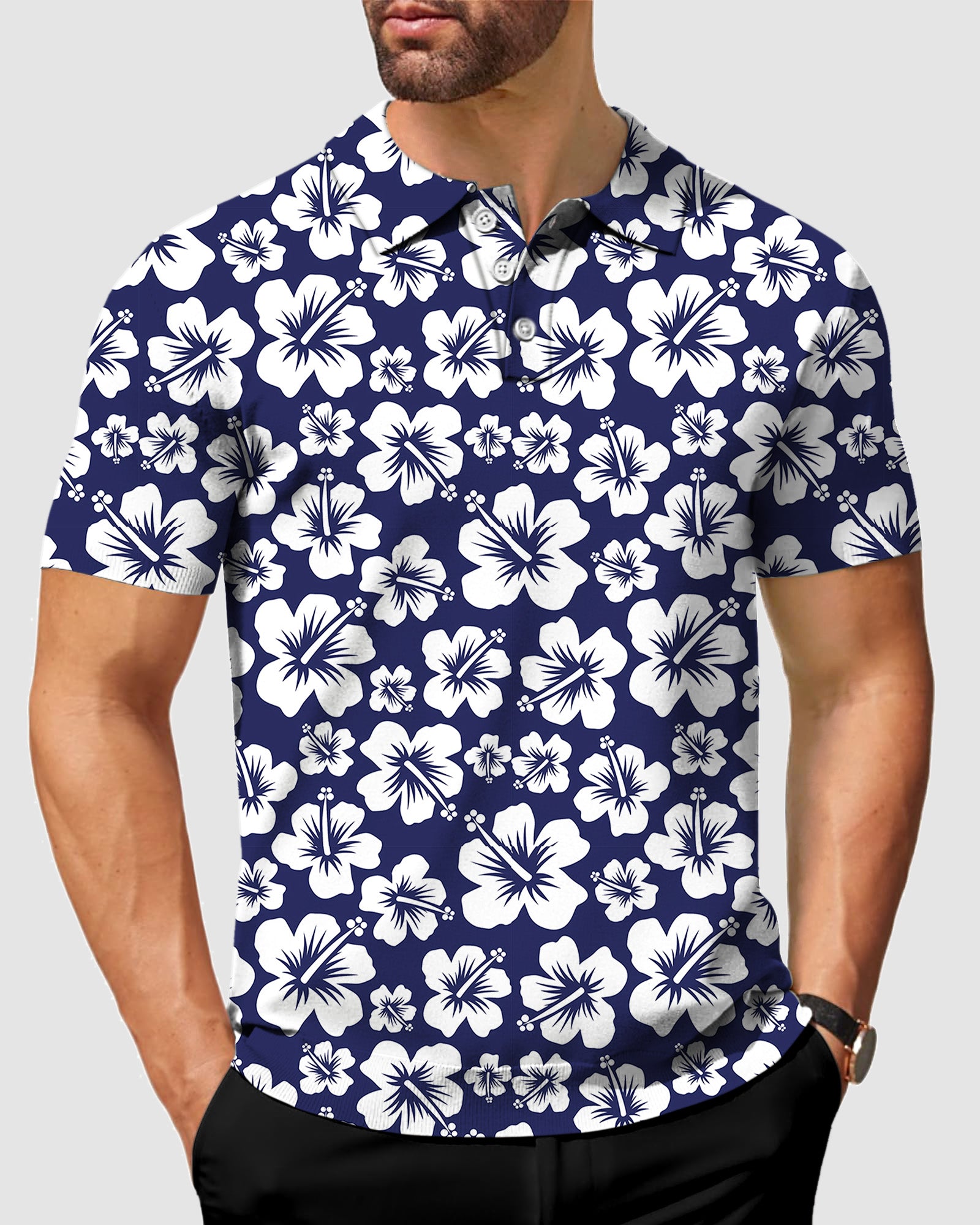 Men's Summer Daisy golf polo