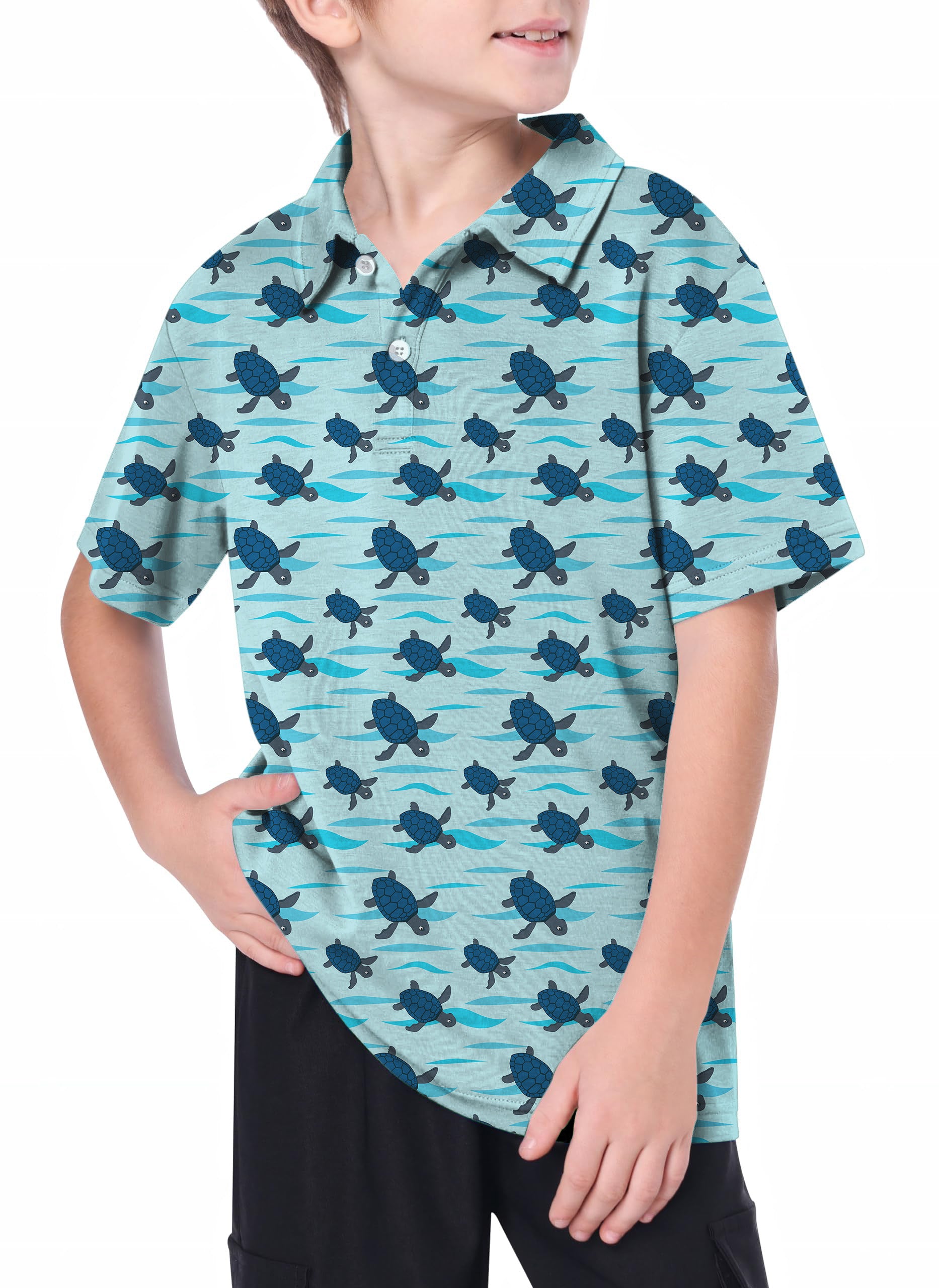 Youth Cute Turtle Golf Polo